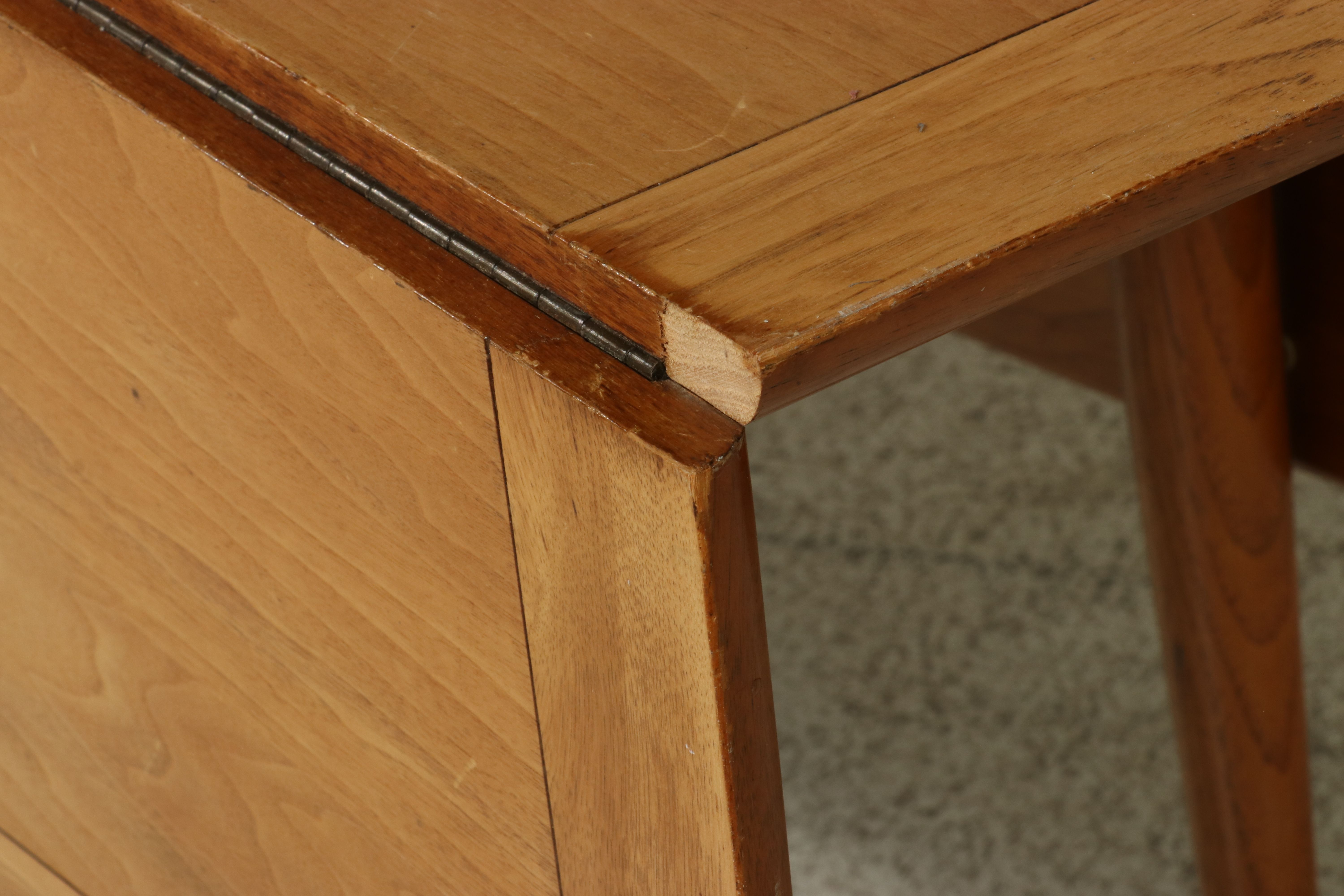 Mid Century Modern Walnut Drop-Leaf Dining Table, Circa 1960