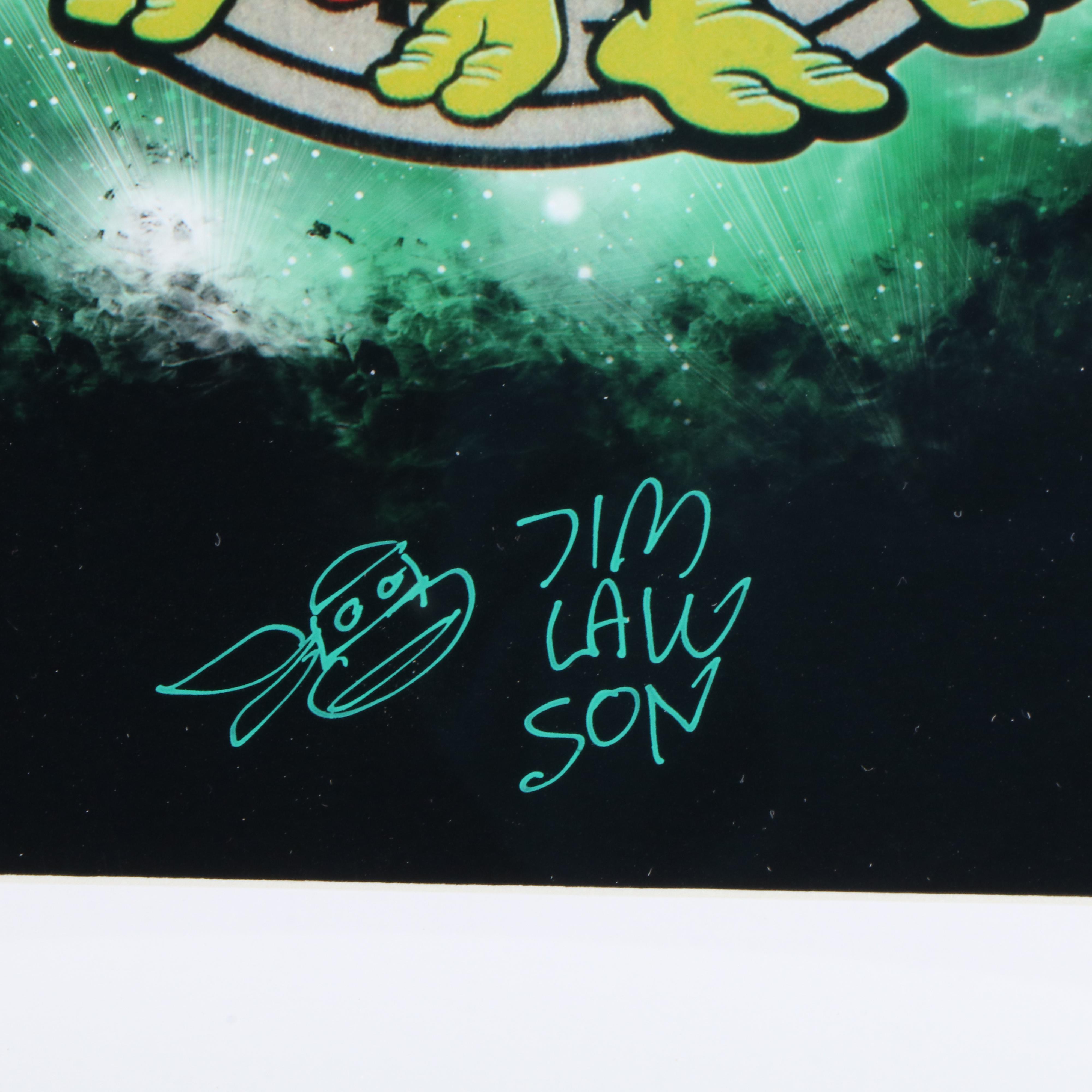 Jim Lawson Signed “Teenage Mutant Ninja Turtles” Print in Matted Frame, Beckett