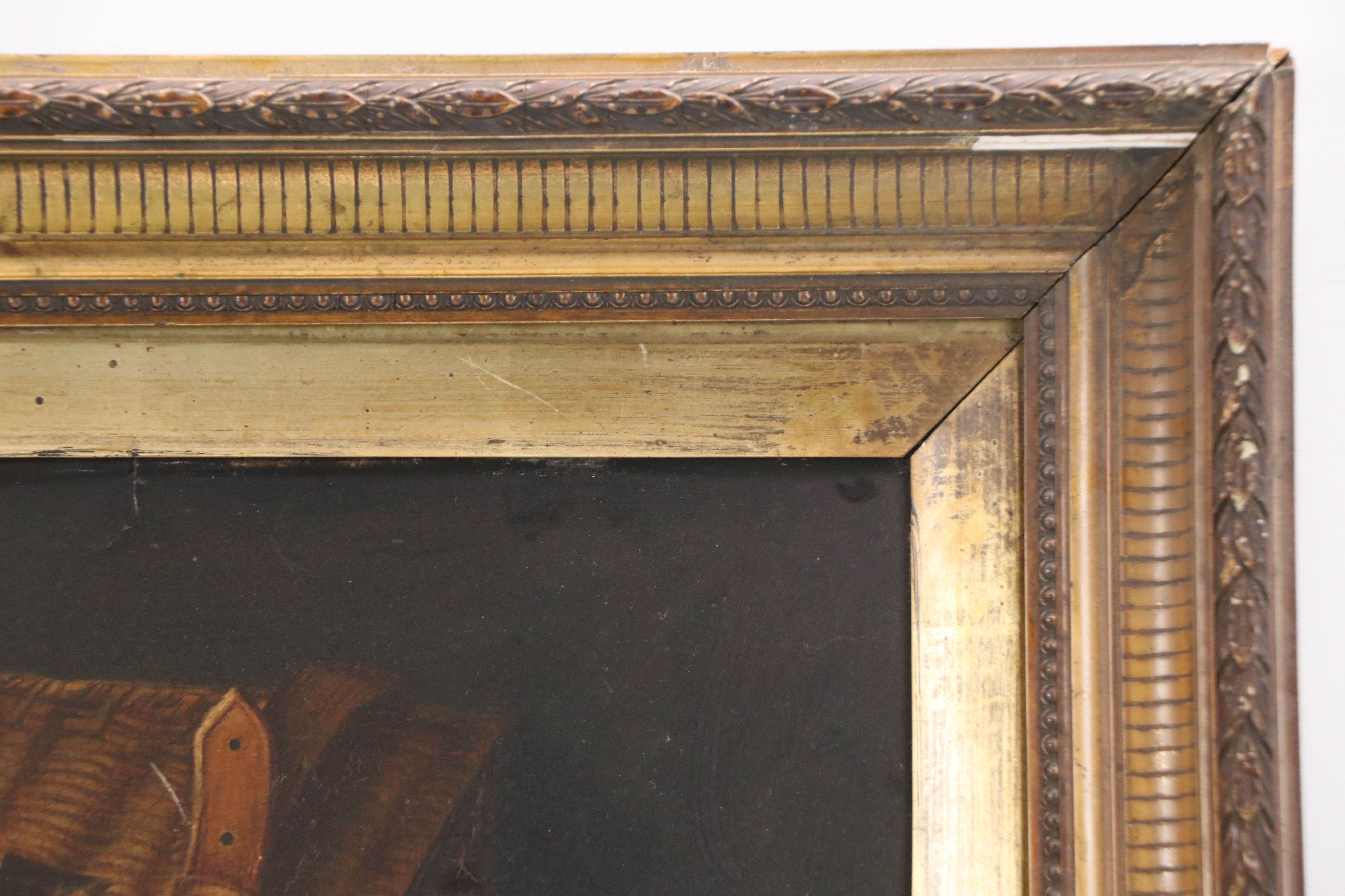 W. Torr Still Life with Fish Oil Painting, 19th Century