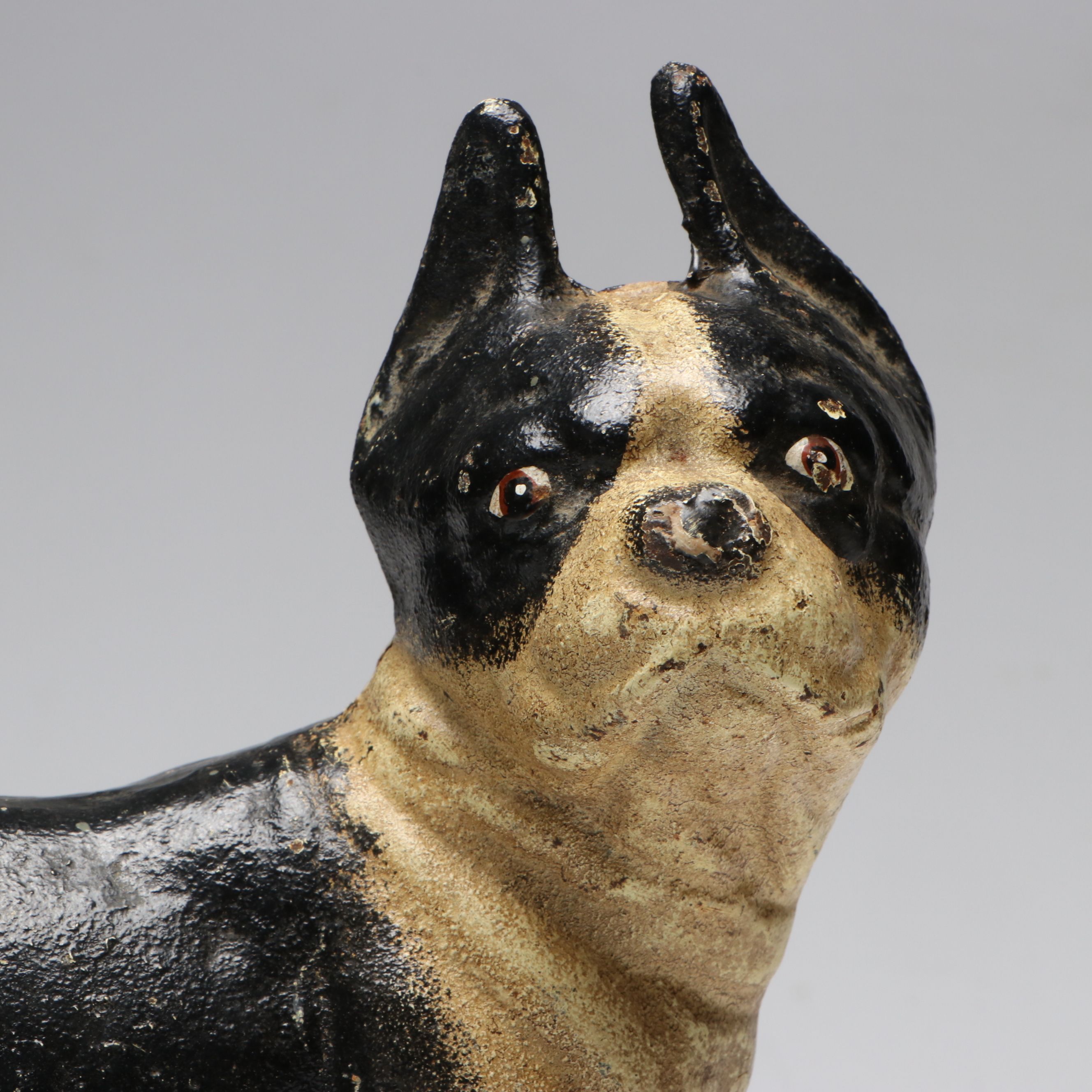 Hubley Style Cast Iron Boston Terrier Coin Bank