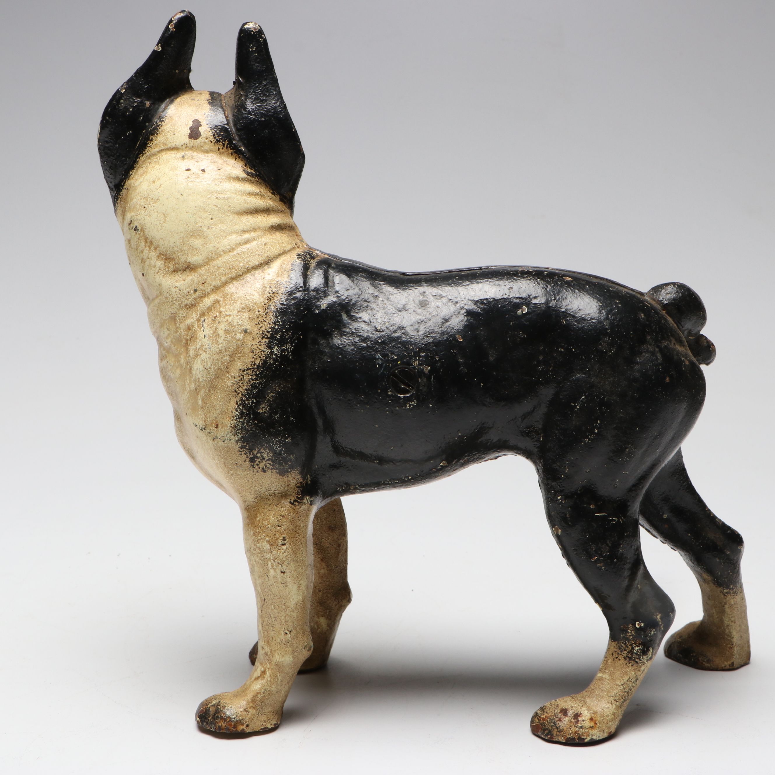 Hubley Style Cast Iron Boston Terrier Coin Bank