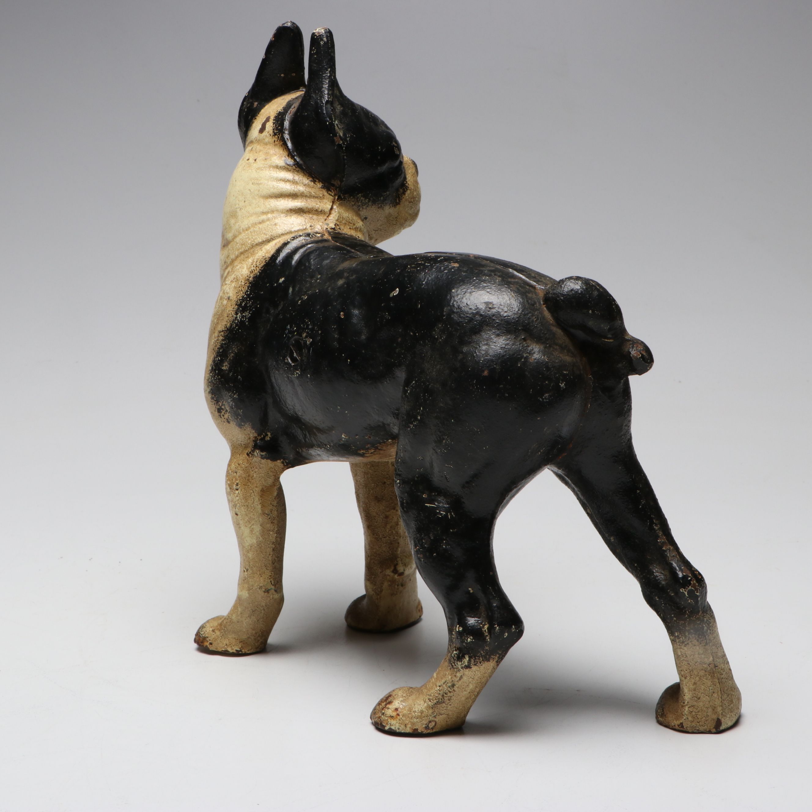 Hubley Style Cast Iron Boston Terrier Coin Bank