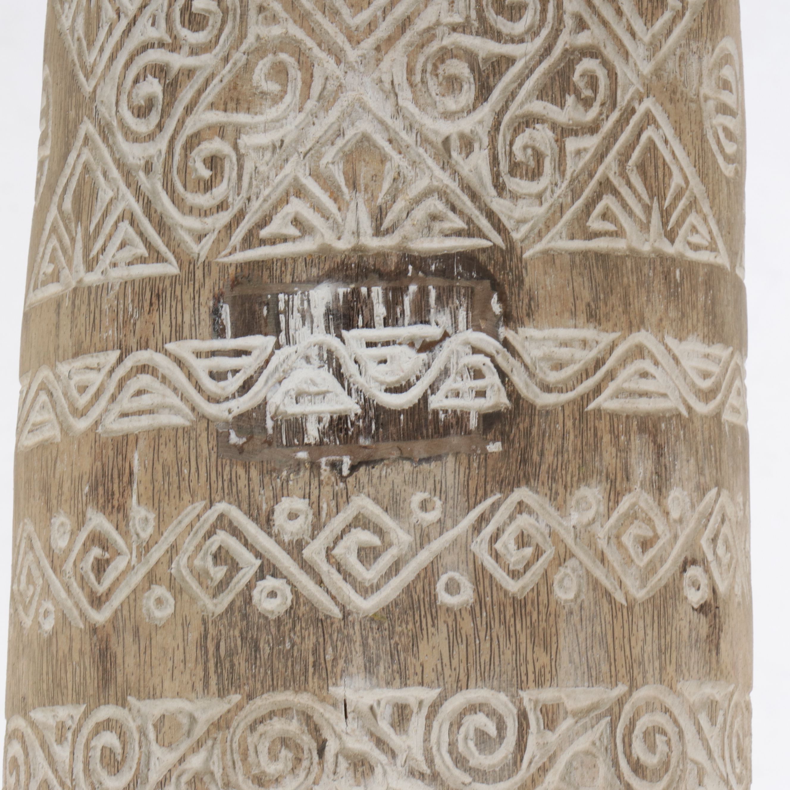 Balinese Hand-Carved Palm Trunk Tall Vase