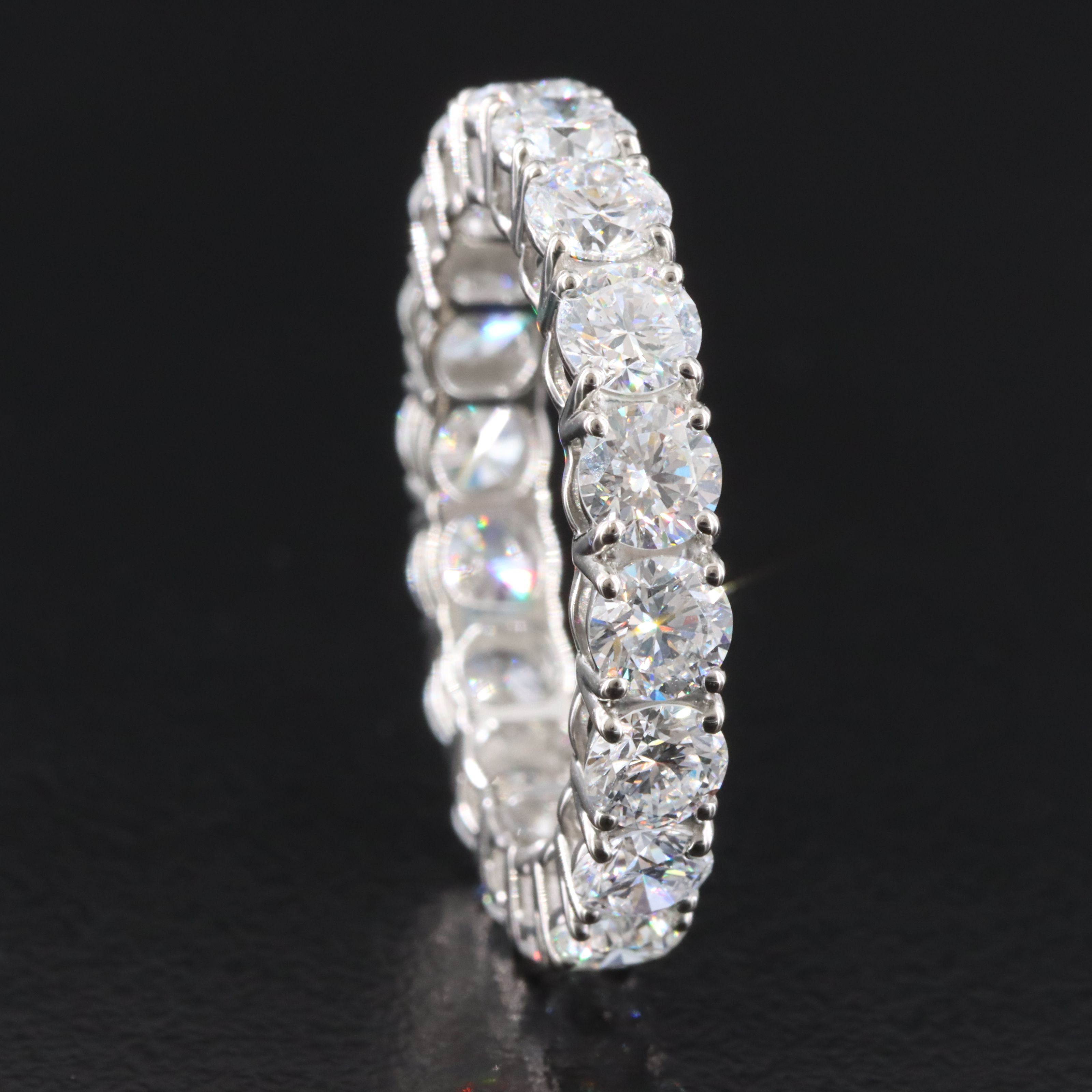Platinum 4.26 CTW Lab Grown Diamond Eternity Band