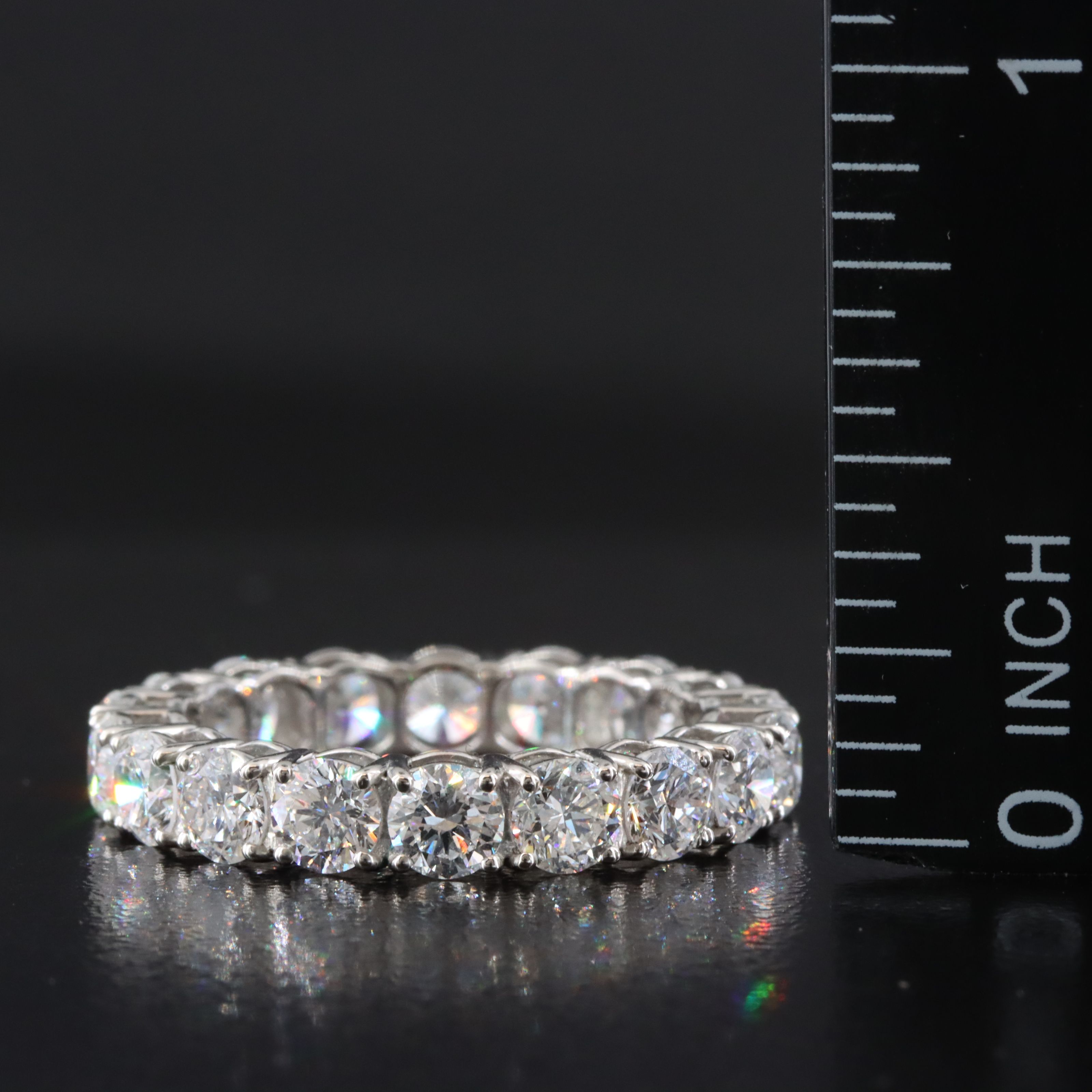 Platinum 4.26 CTW Lab Grown Diamond Eternity Band