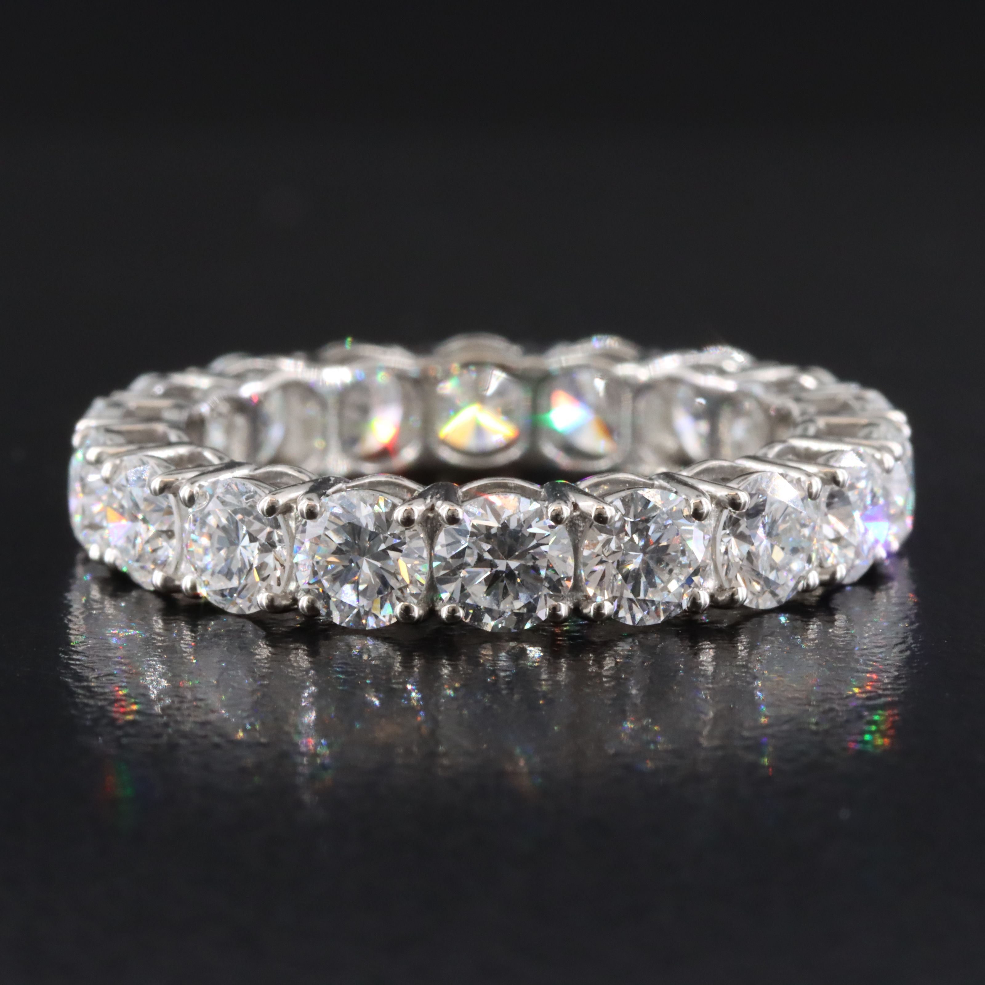 Platinum 4.26 CTW Lab Grown Diamond Eternity Band