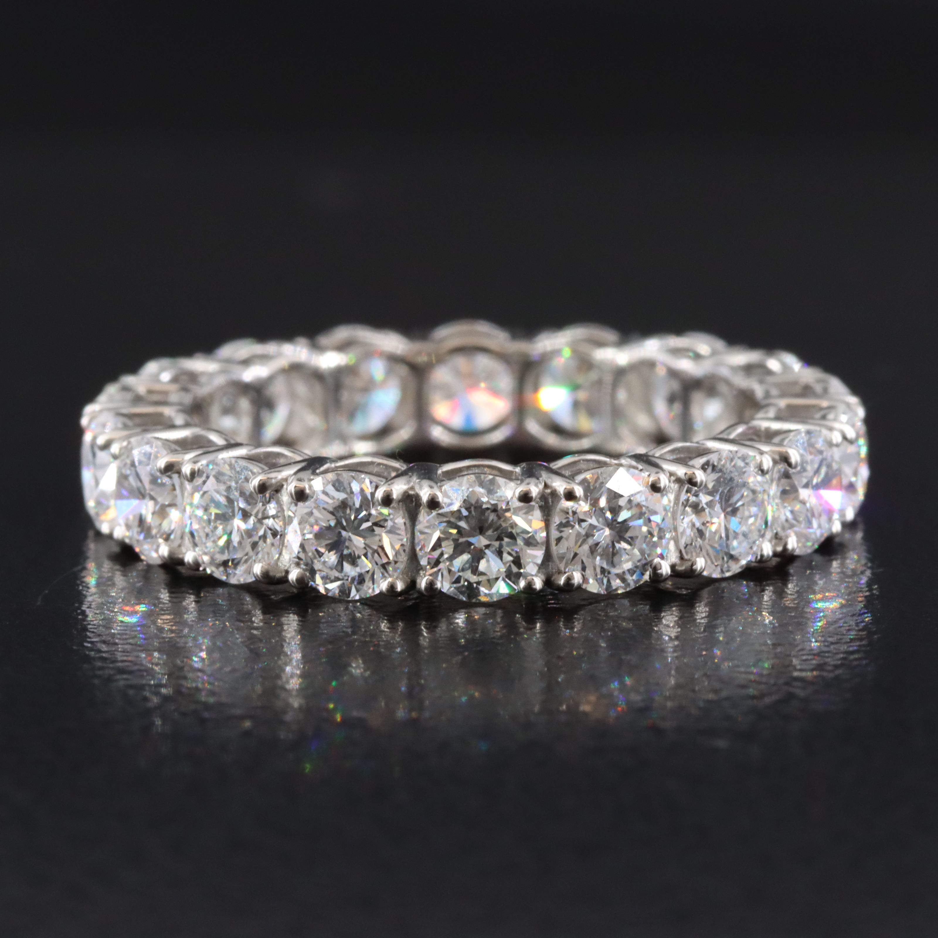 Platinum 4.26 CTW Lab Grown Diamond Eternity Band