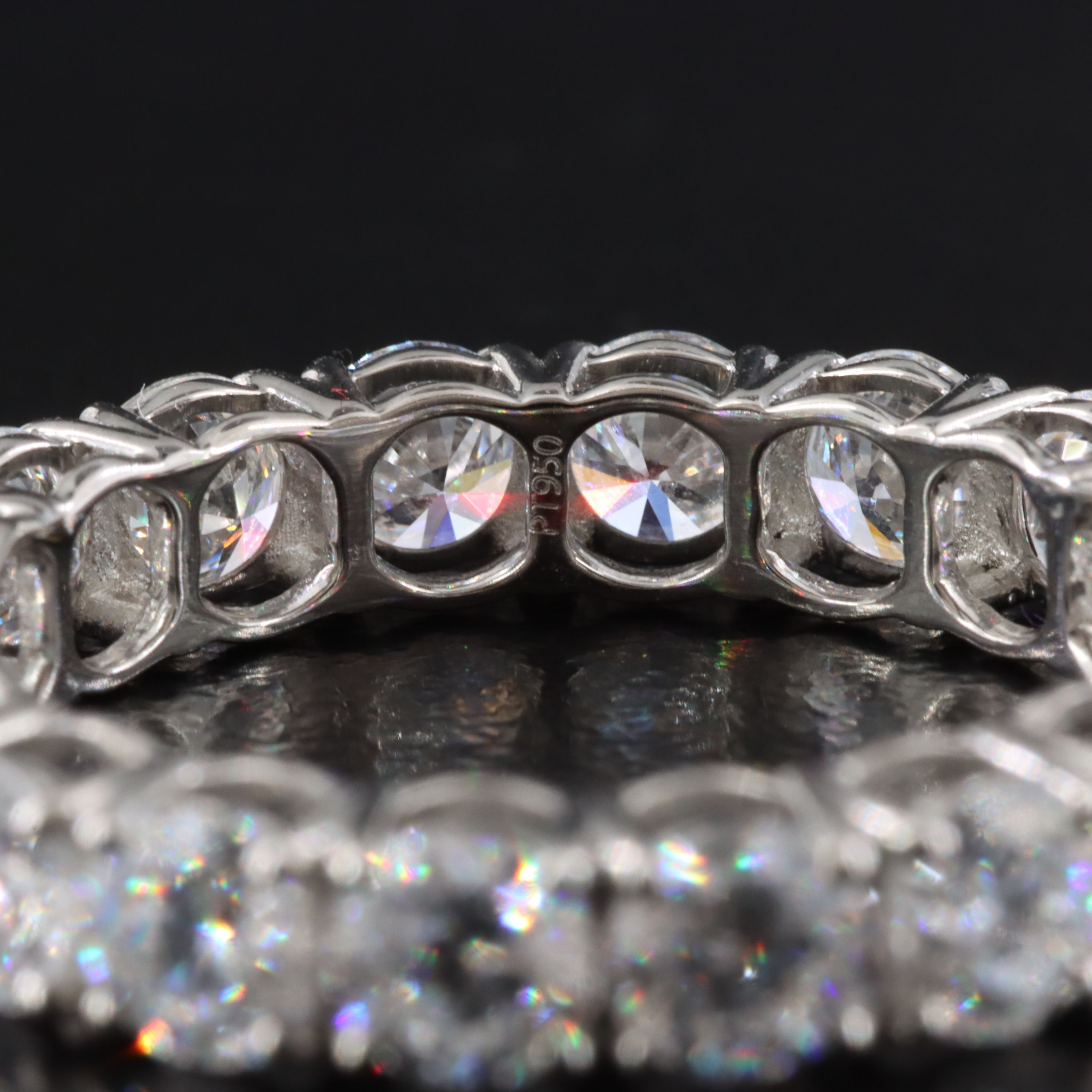 Platinum 4.26 CTW Lab Grown Diamond Eternity Band