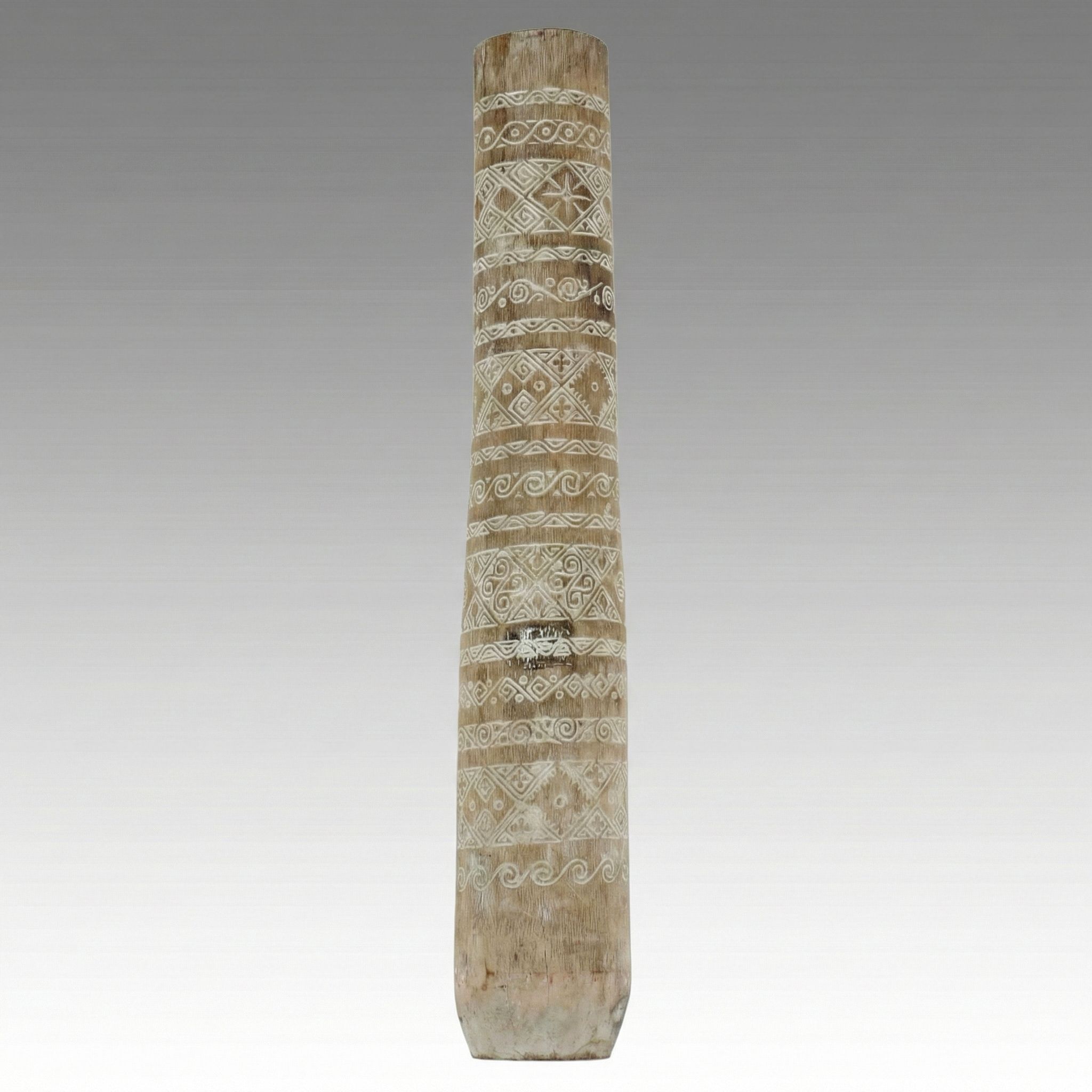 Balinese Hand-Carved Palm Trunk Tall Vase