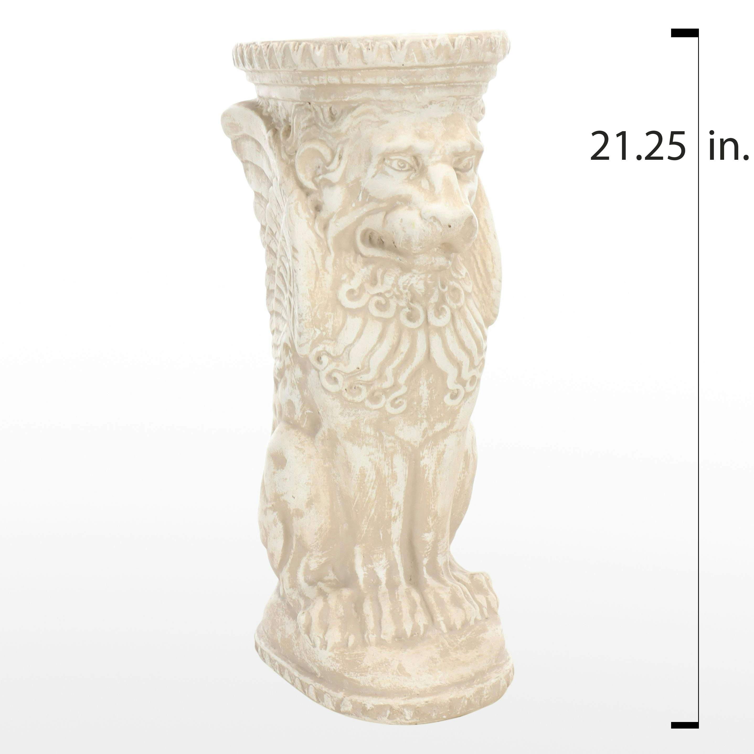 Winged Lion Cast Composite Garden Pedestal