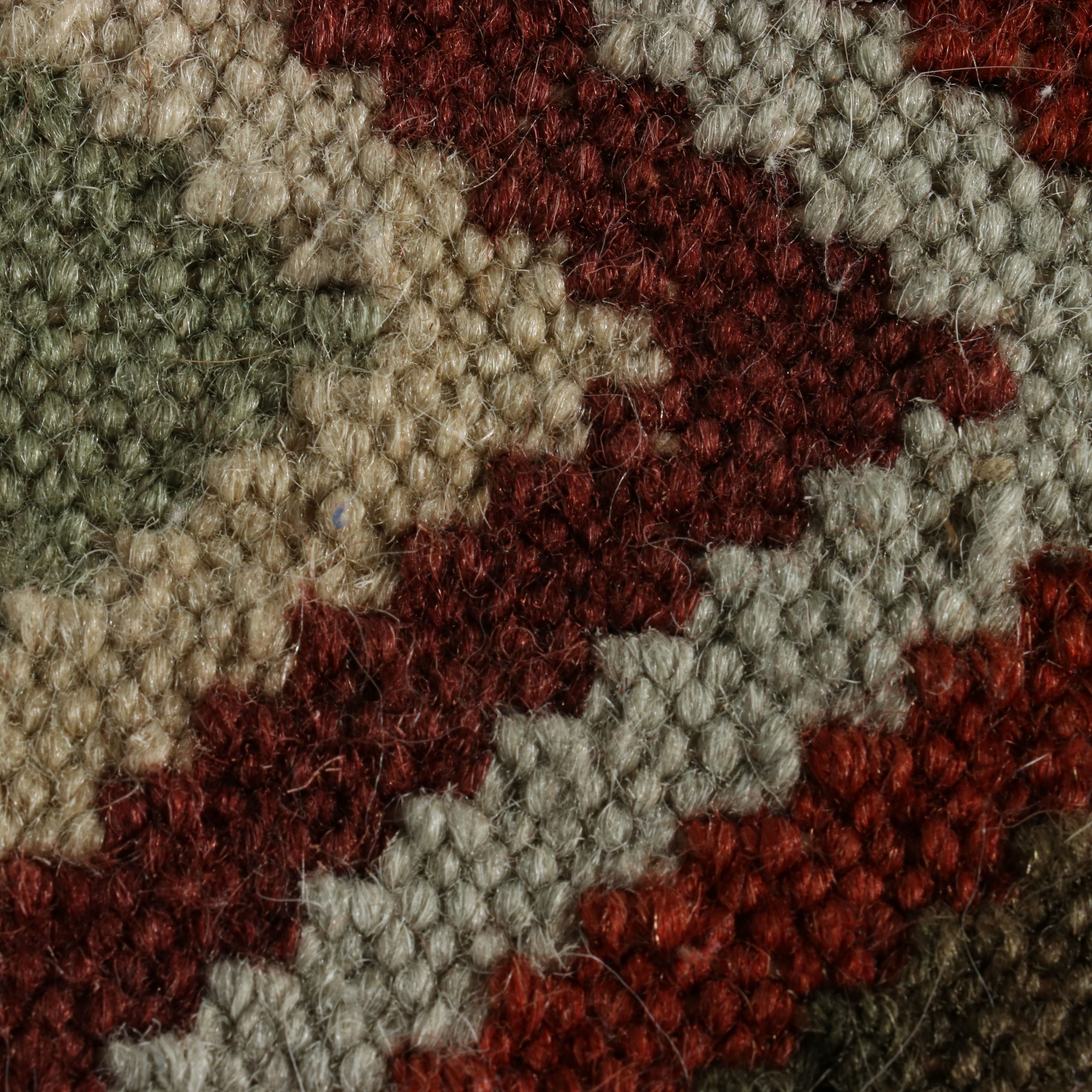 Pair of Geometric Kilim-Upholstered Cube Ottomans