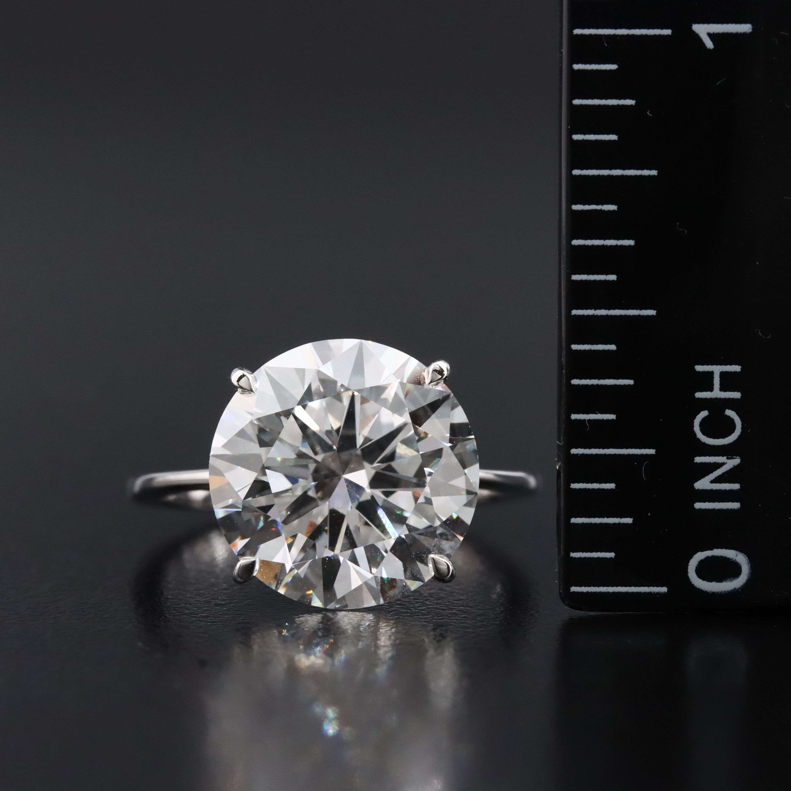Platinum 6.95 CT Lab Grown Diamond Solitaire Ring with IGI Report