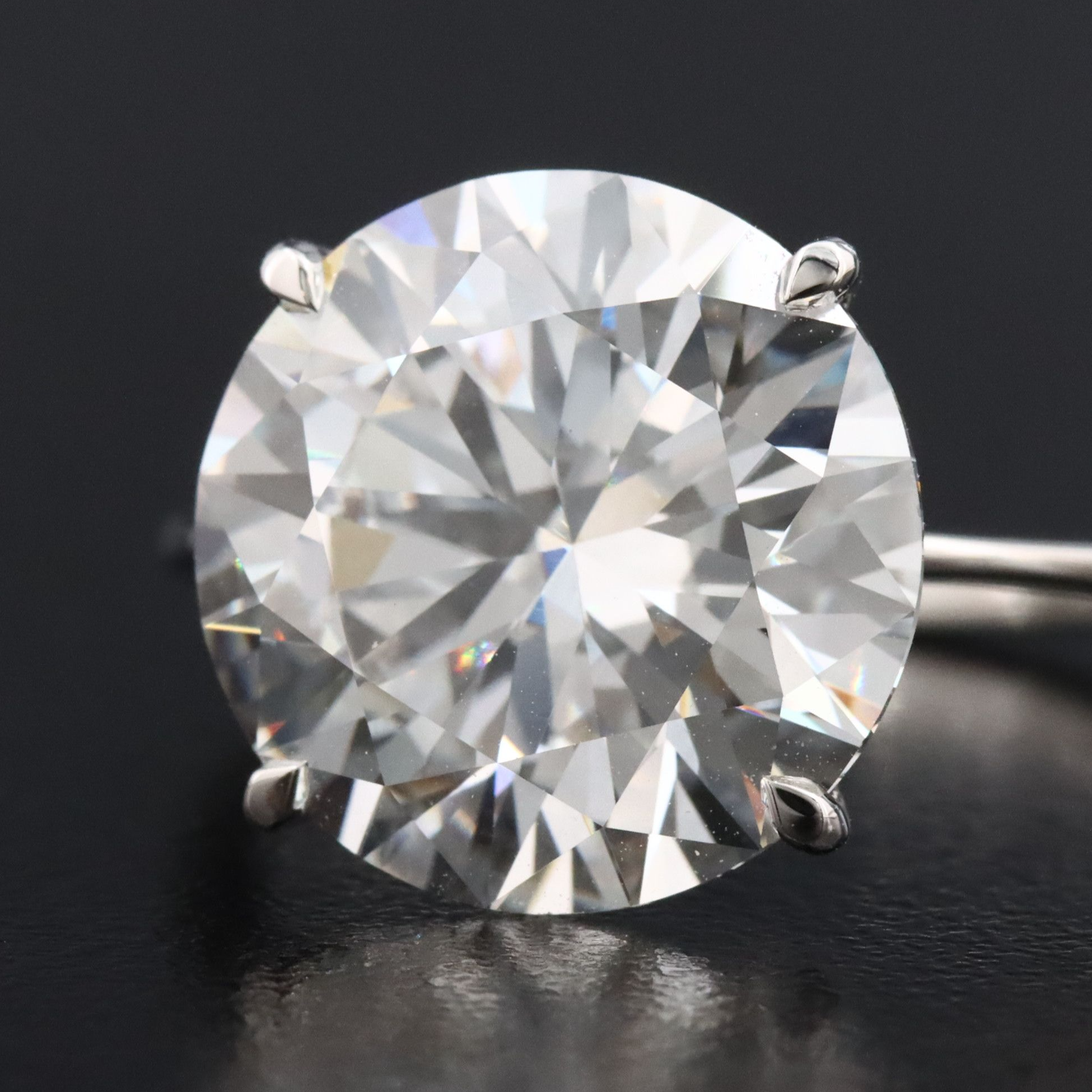 Platinum 6.95 CT Lab Grown Diamond Solitaire Ring with IGI Report