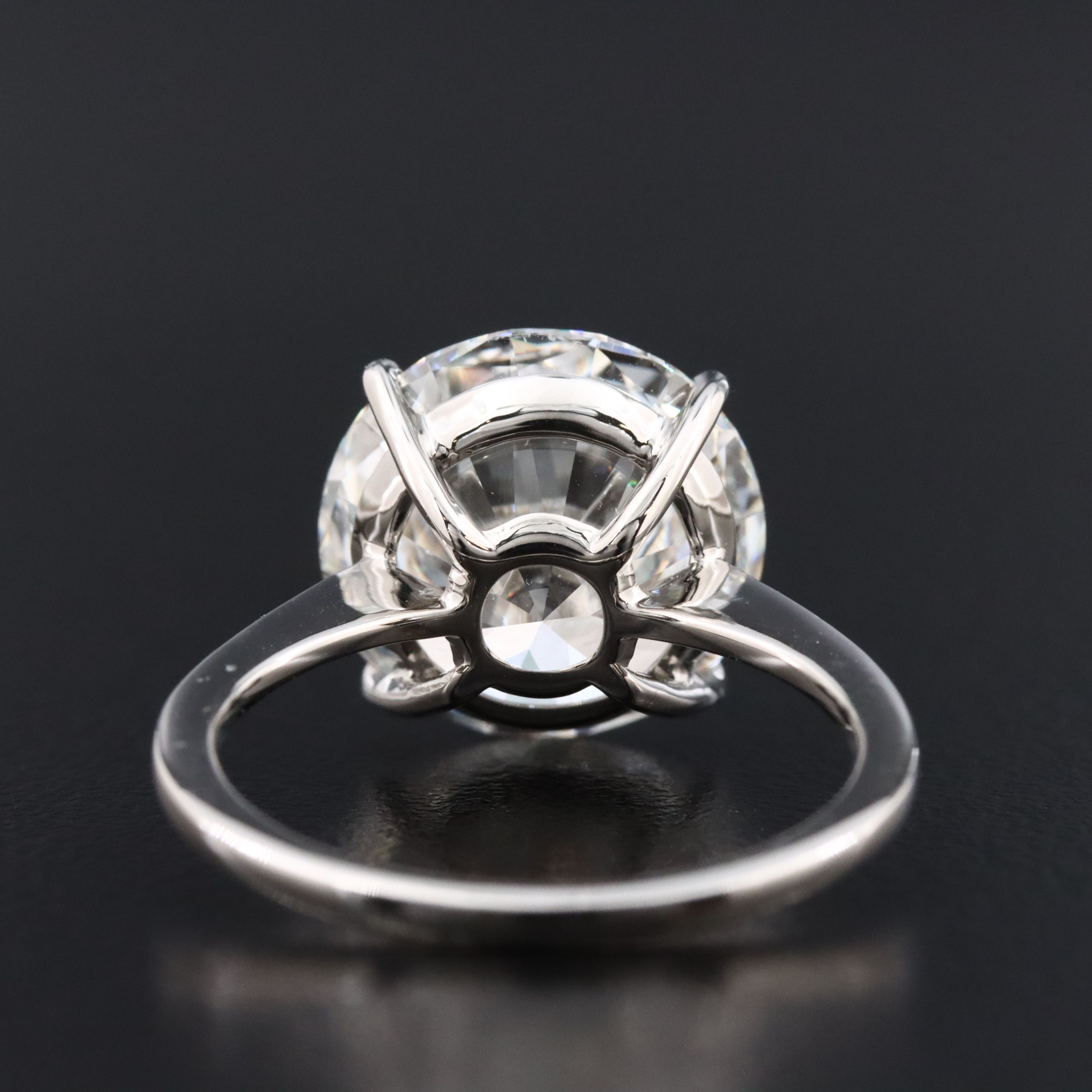 Platinum 6.95 CT Lab Grown Diamond Solitaire Ring with IGI Report