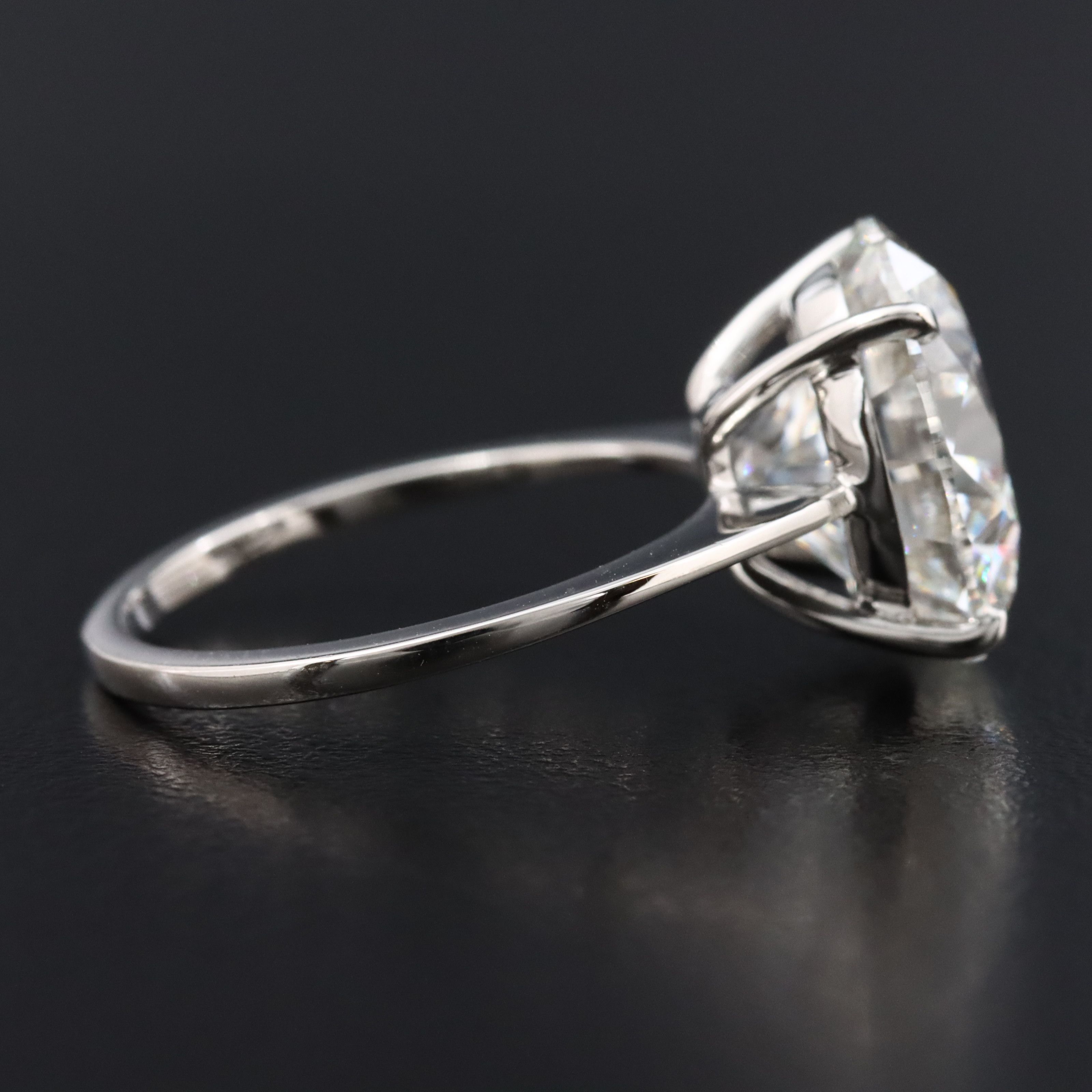 Platinum 6.95 CT Lab Grown Diamond Solitaire Ring with IGI Report