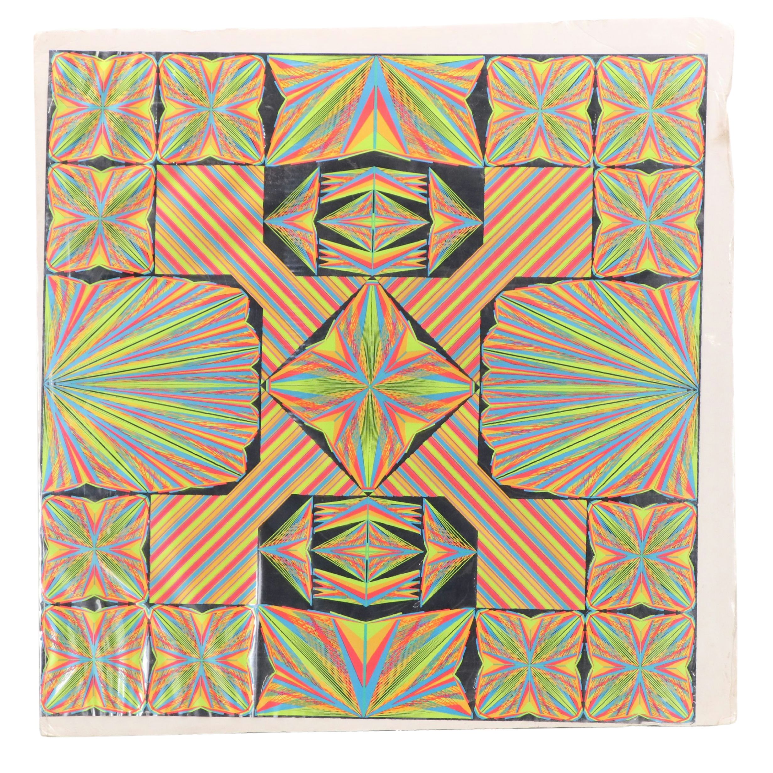 Geometric Op Art Silkscreen on Mylar