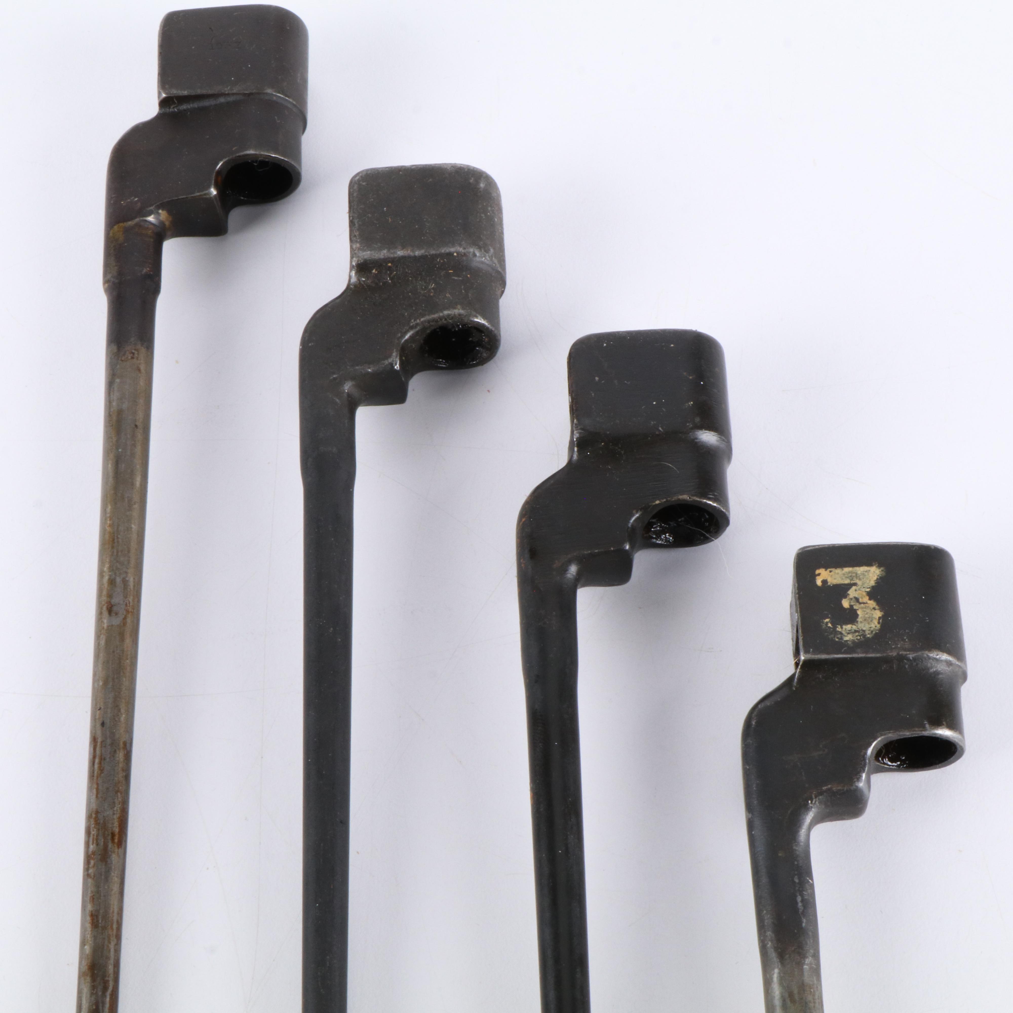Group of Four WWII Era No. 4 MKII Enfield Spike Bayonets