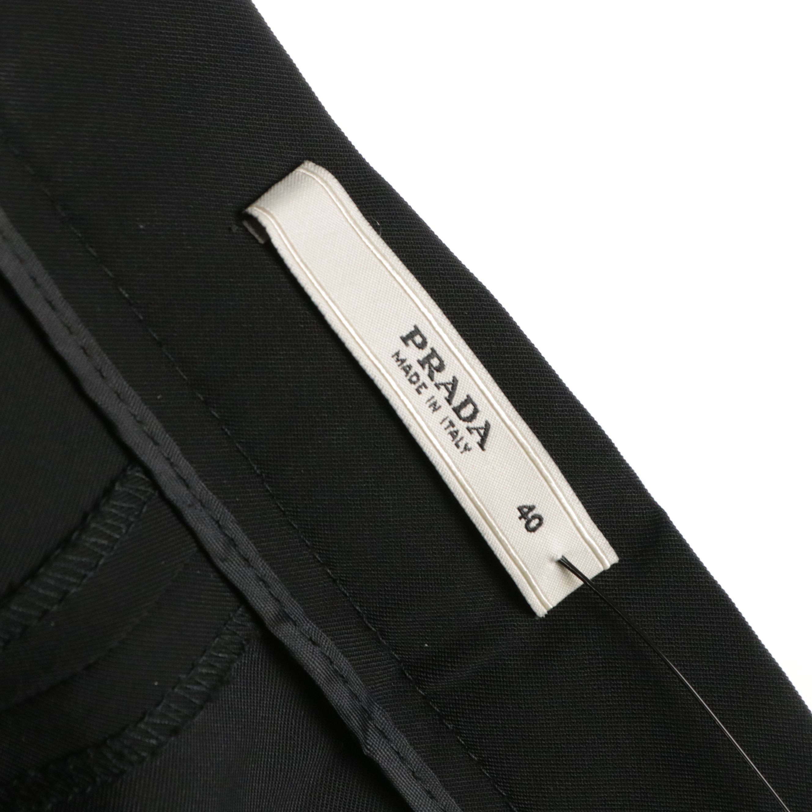 Prada Black Flat-Front Trousers