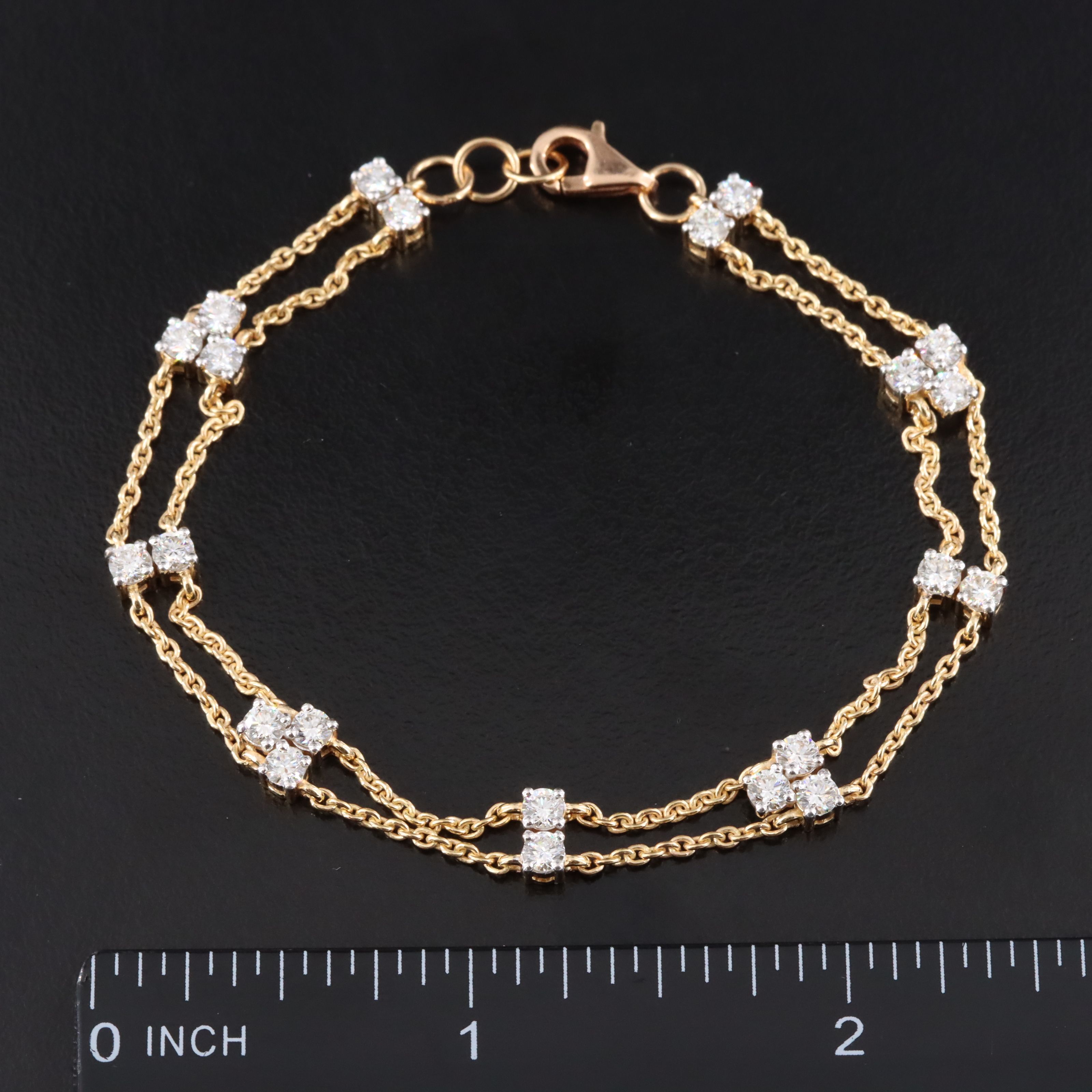 14K 1.95 CTW Diamond Station Bracelet