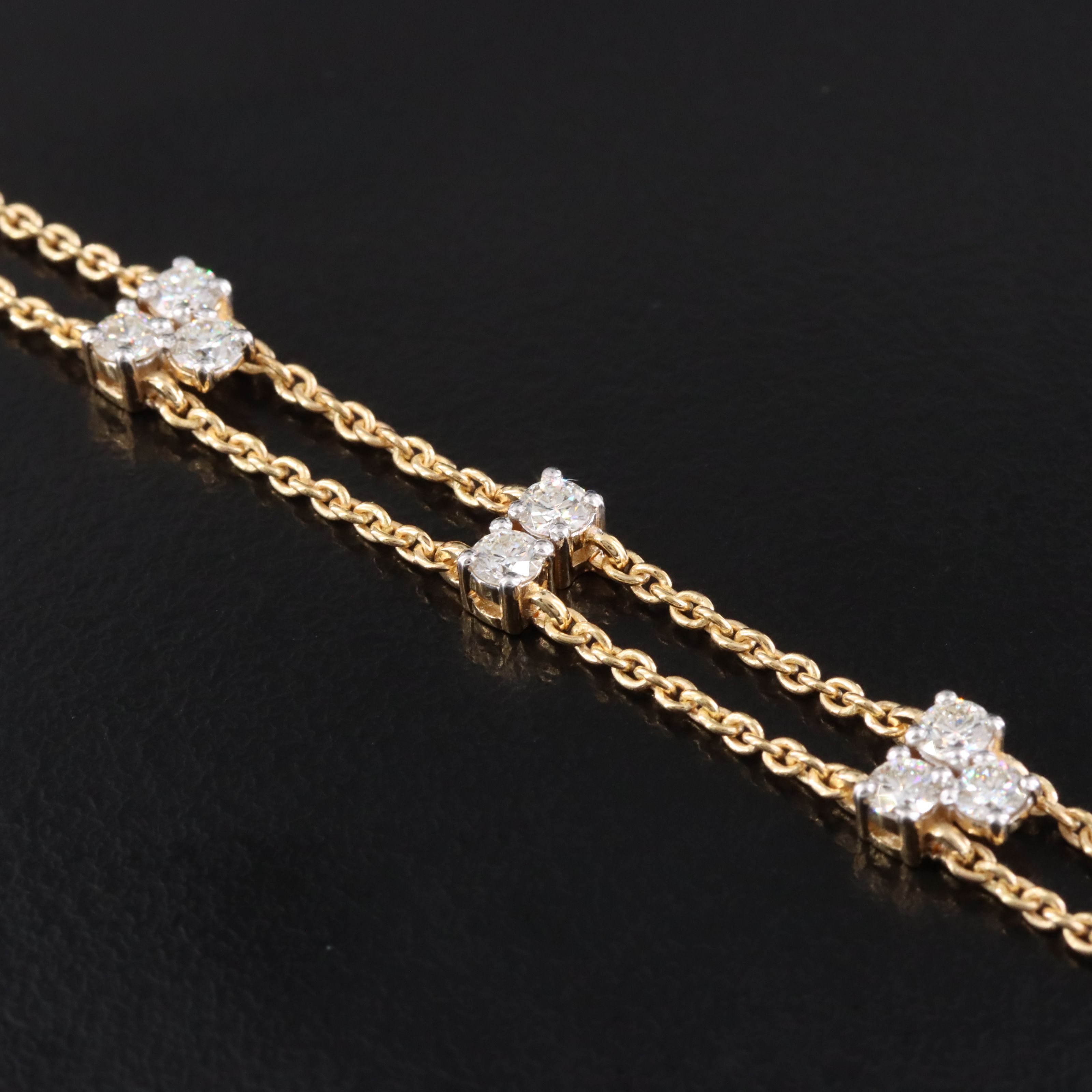 14K 1.95 CTW Diamond Station Bracelet