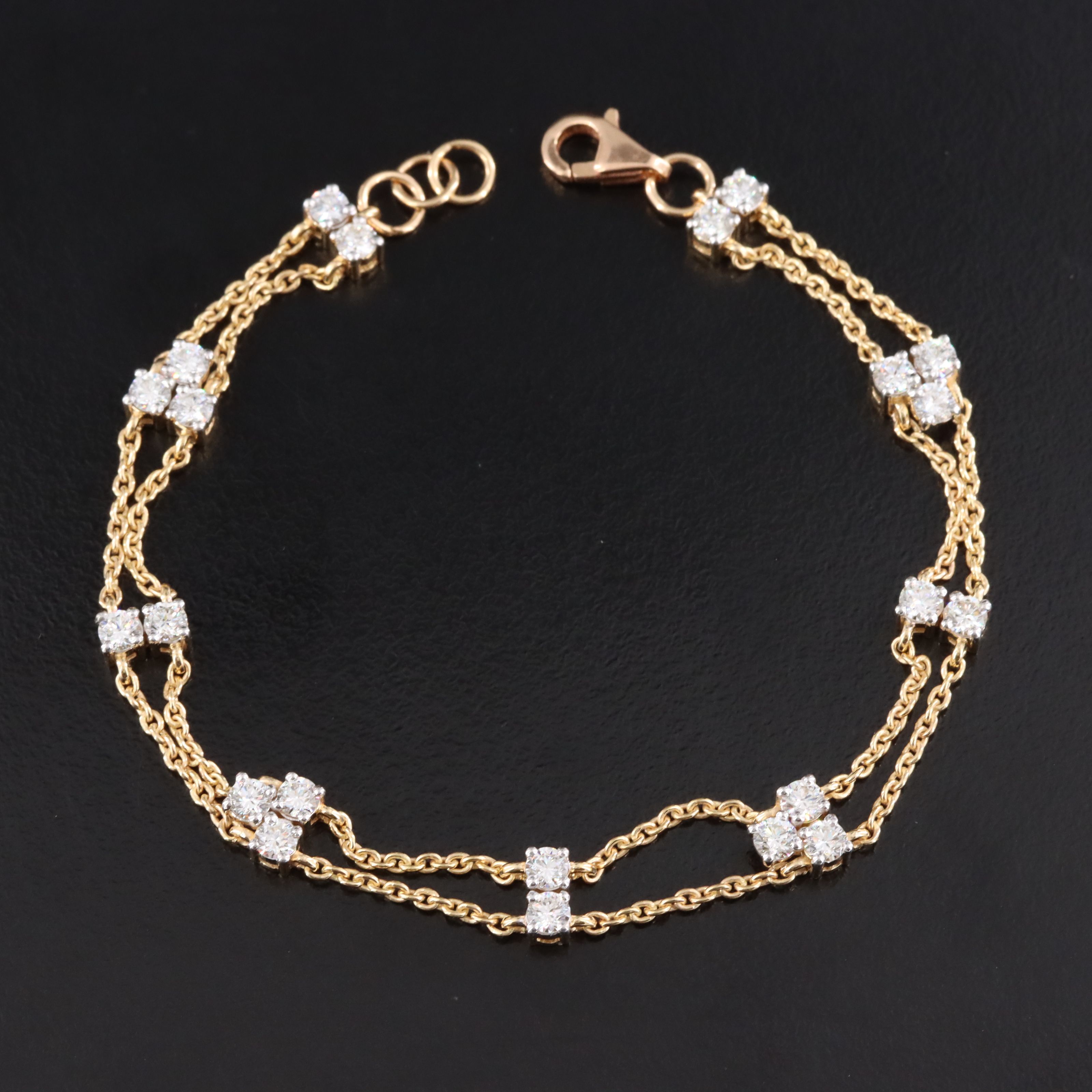 14K 1.95 CTW Diamond Station Bracelet