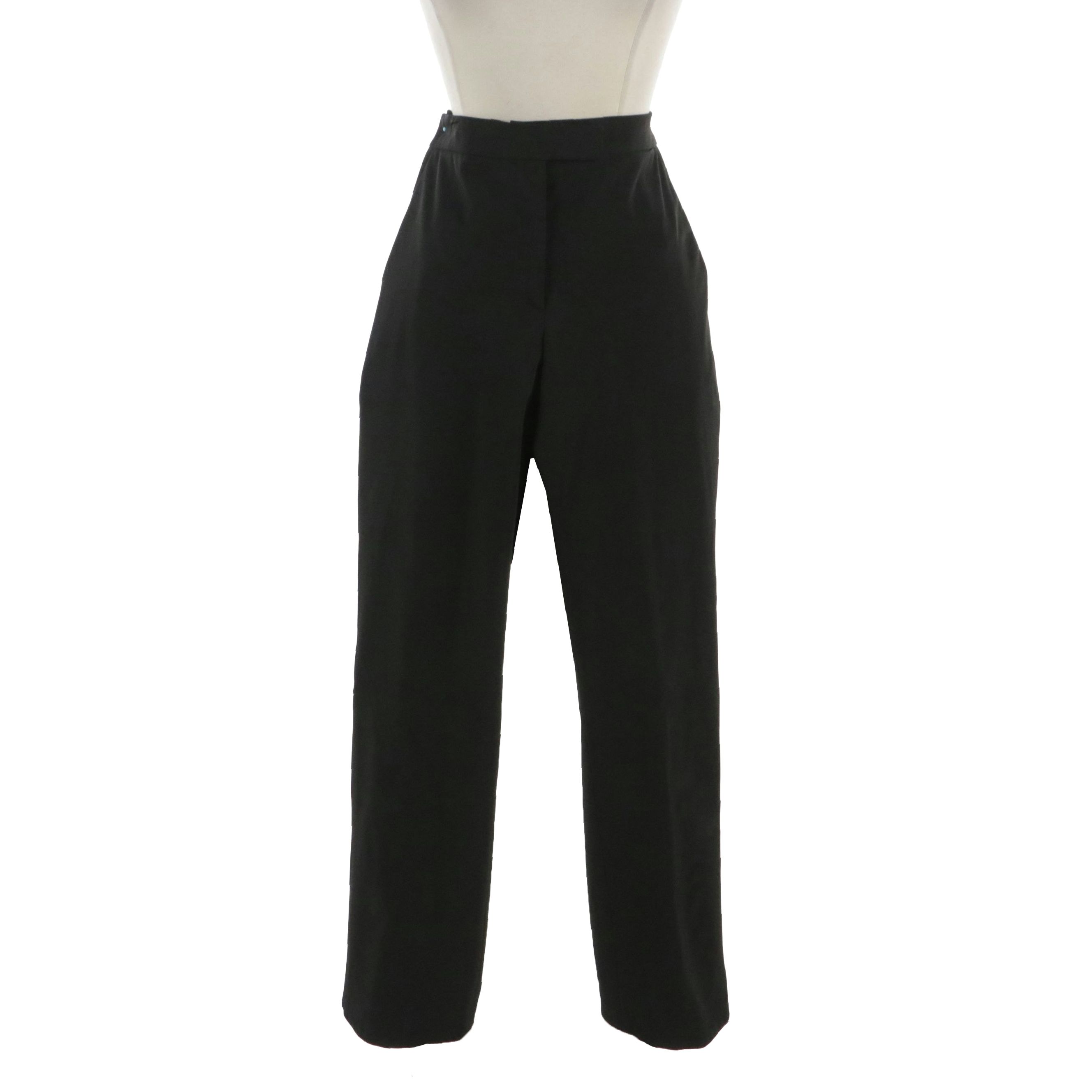 Prada Black Flat-Front Trousers