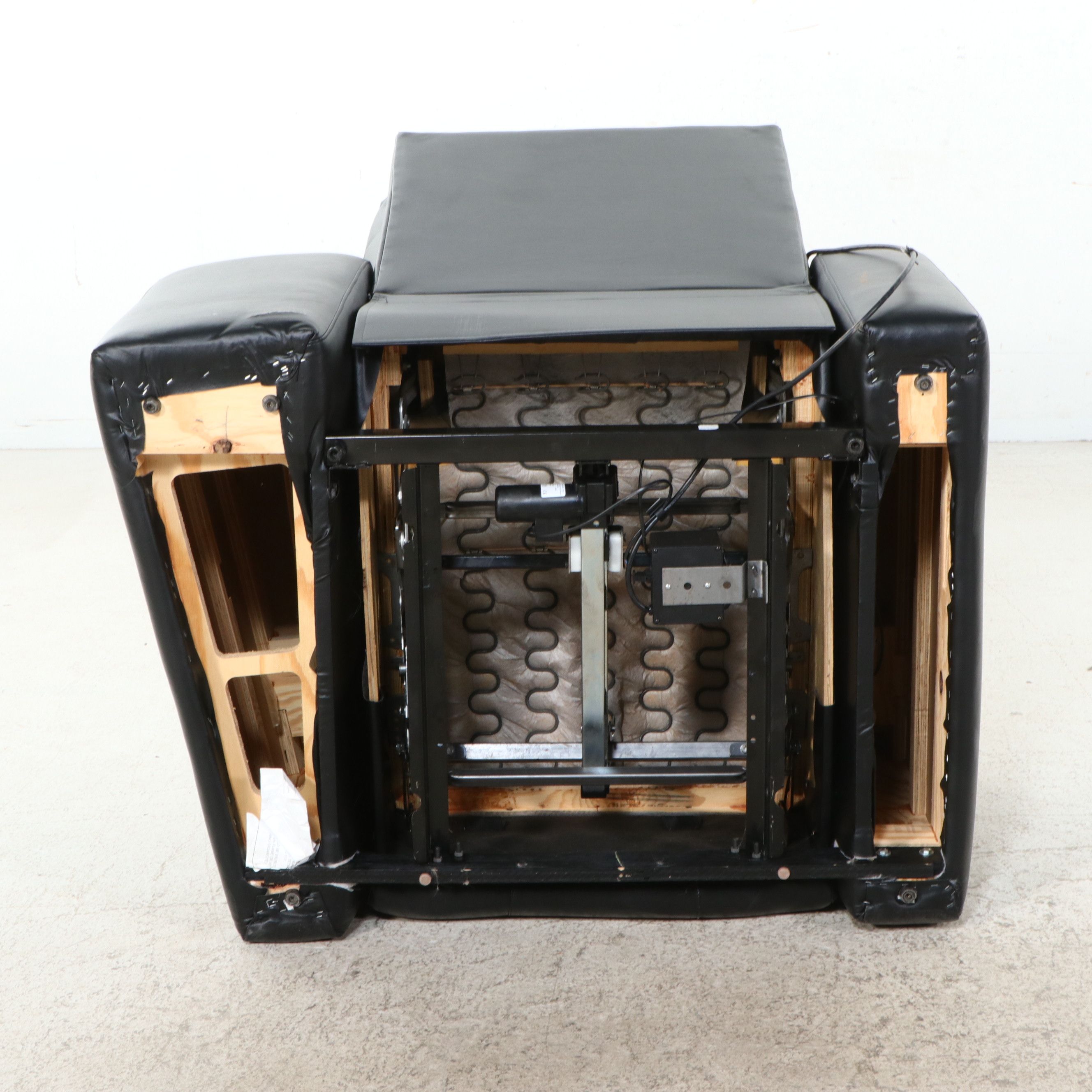 Black Leather Four-Piece Power Reclining Home Theater Seating Suite