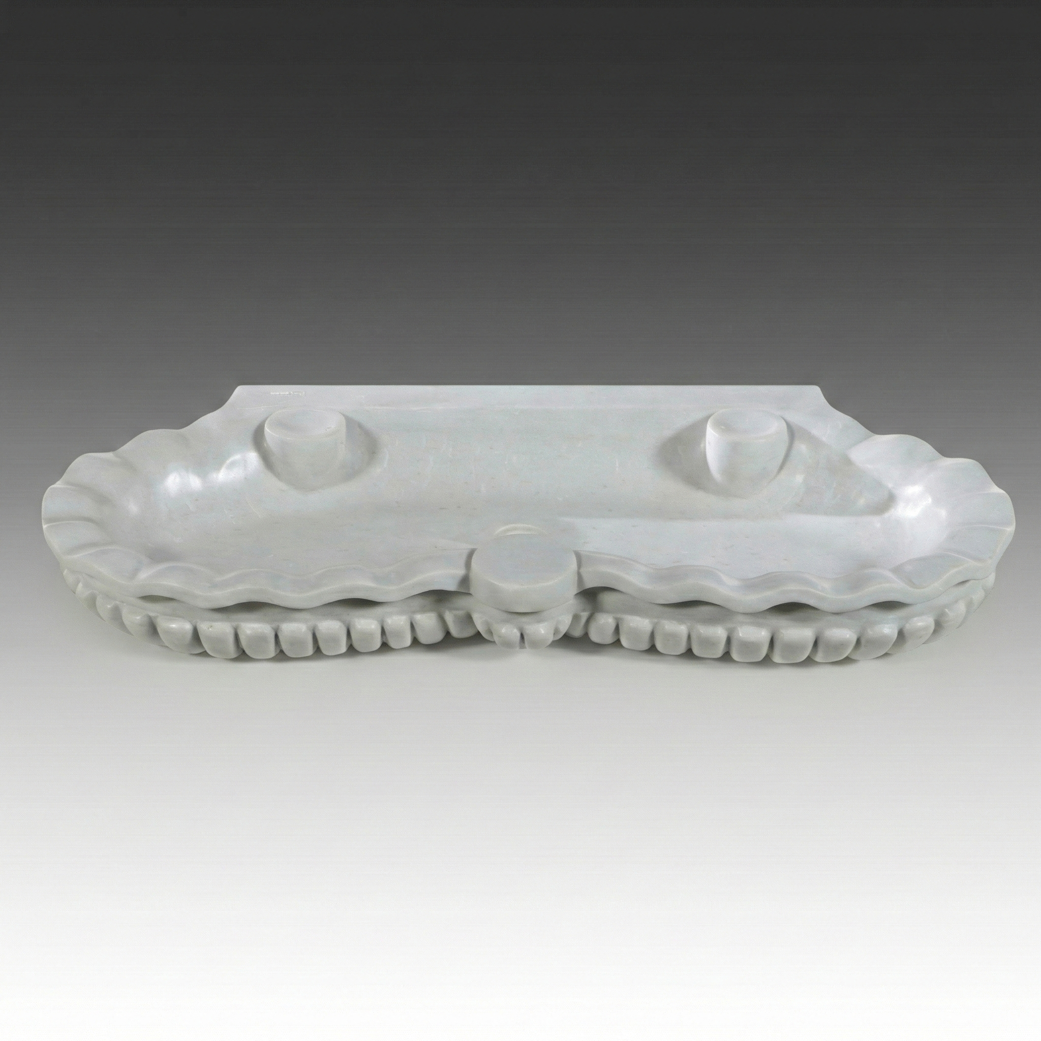 Indian Carved Marble Rococo Inspired Sink