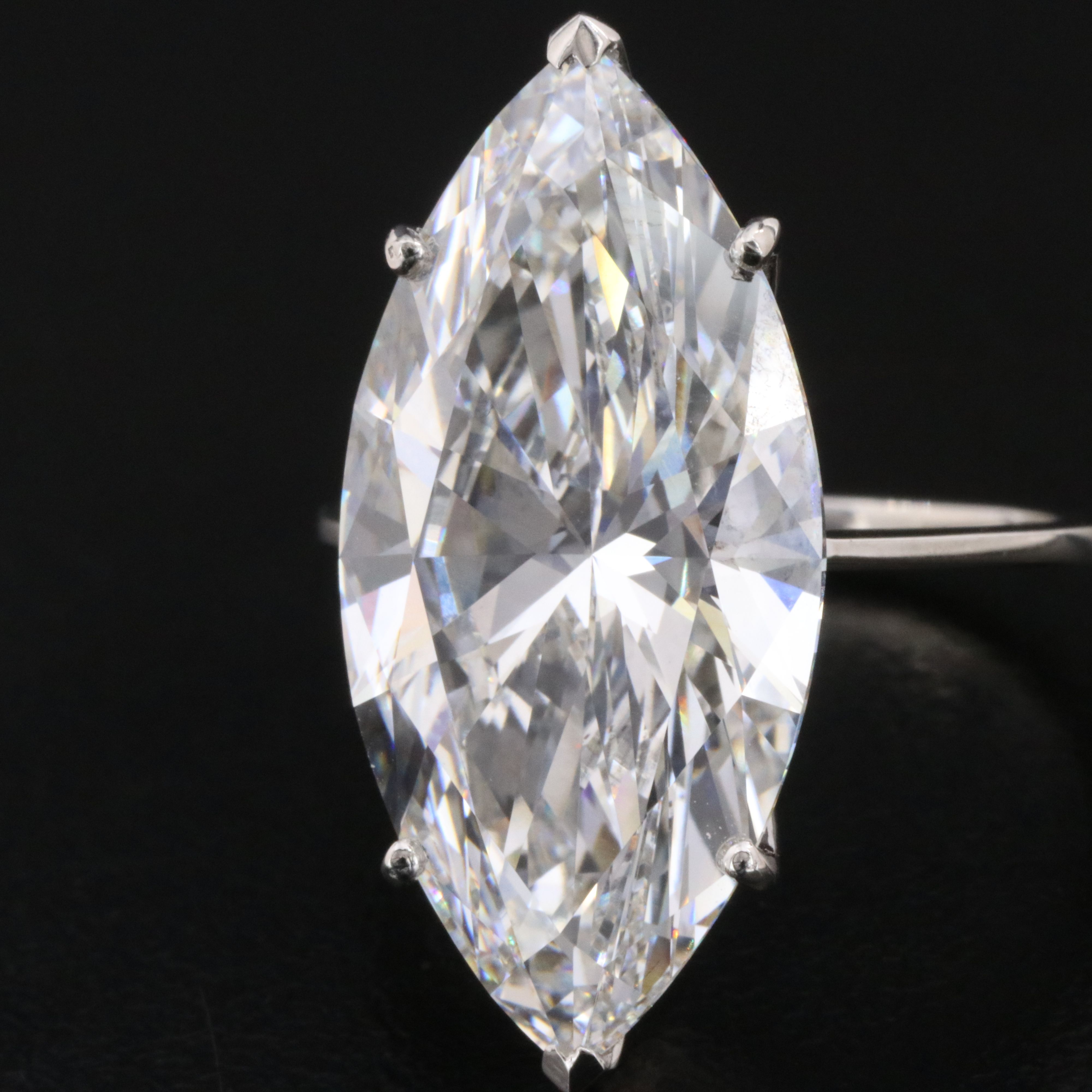 Platinum 10.77 CT Lab Grown Diamond Solitaire Ring with IGI Report