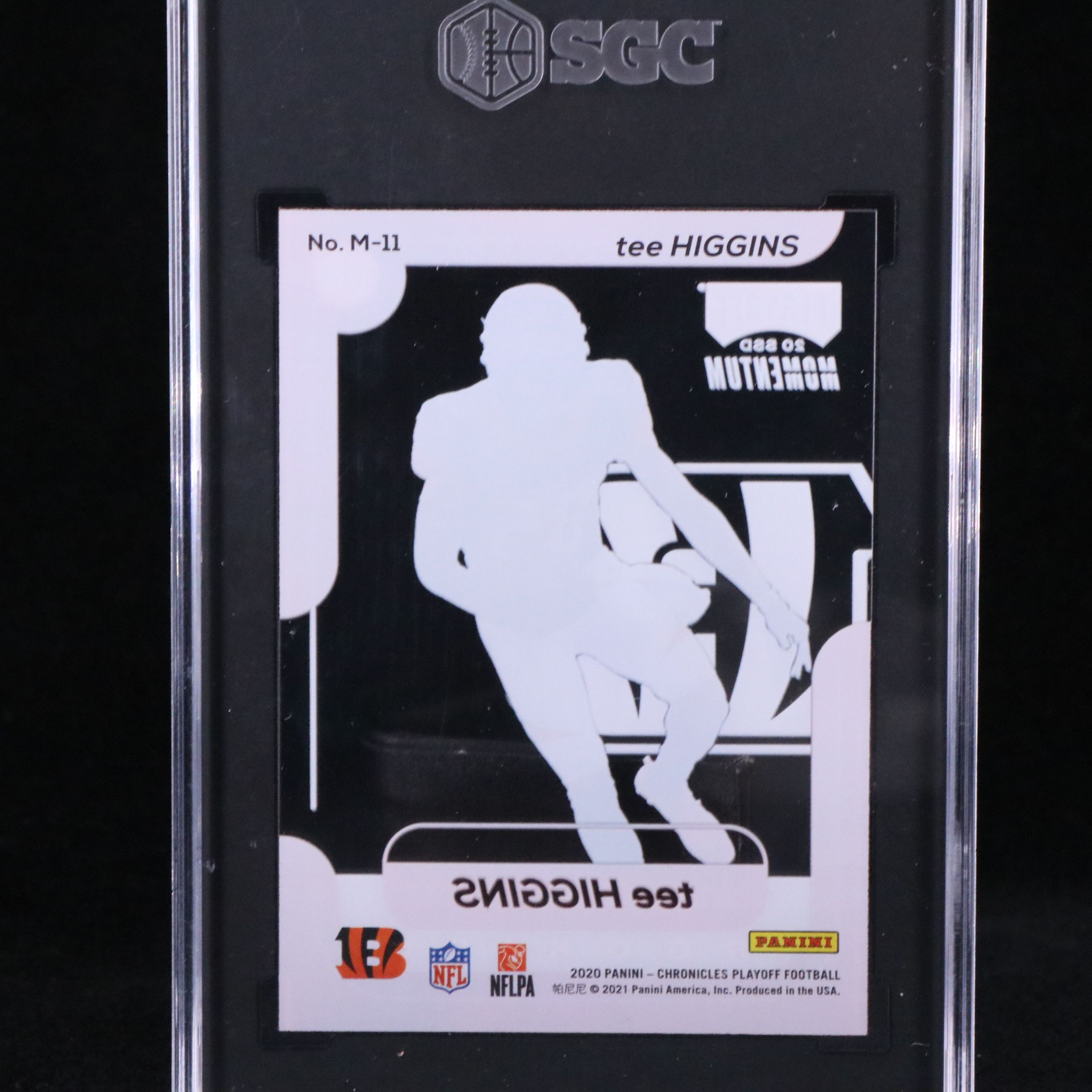 2020 Chronicles Tee Higgins Playoff Momentum Rookie Card Graded SGC 10