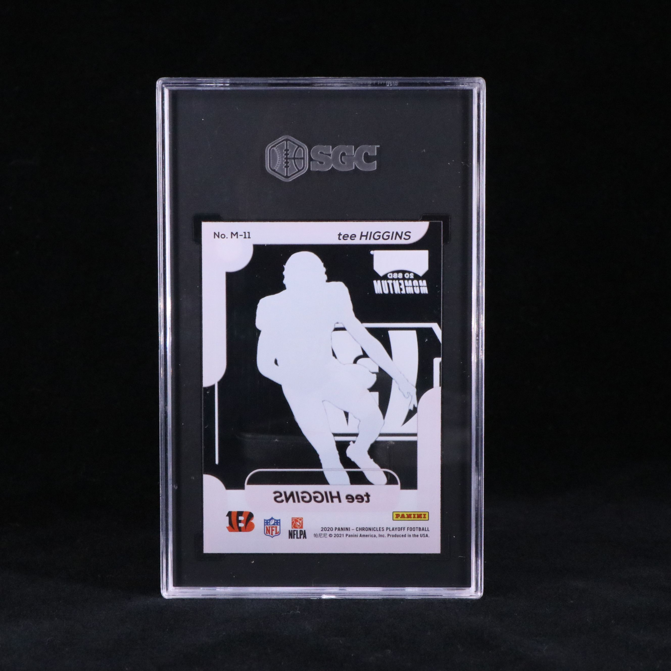 2020 Chronicles Tee Higgins Playoff Momentum Rookie Card Graded SGC 10