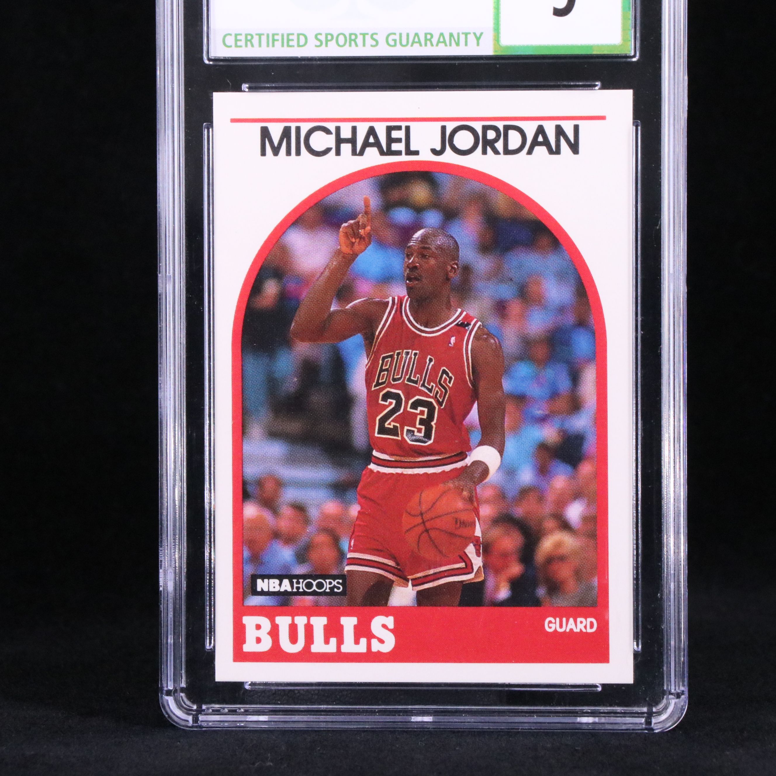 1989-90 NBA Hoops Michael Jordan Chicago Bulls Basketball Card Graded CSG 9