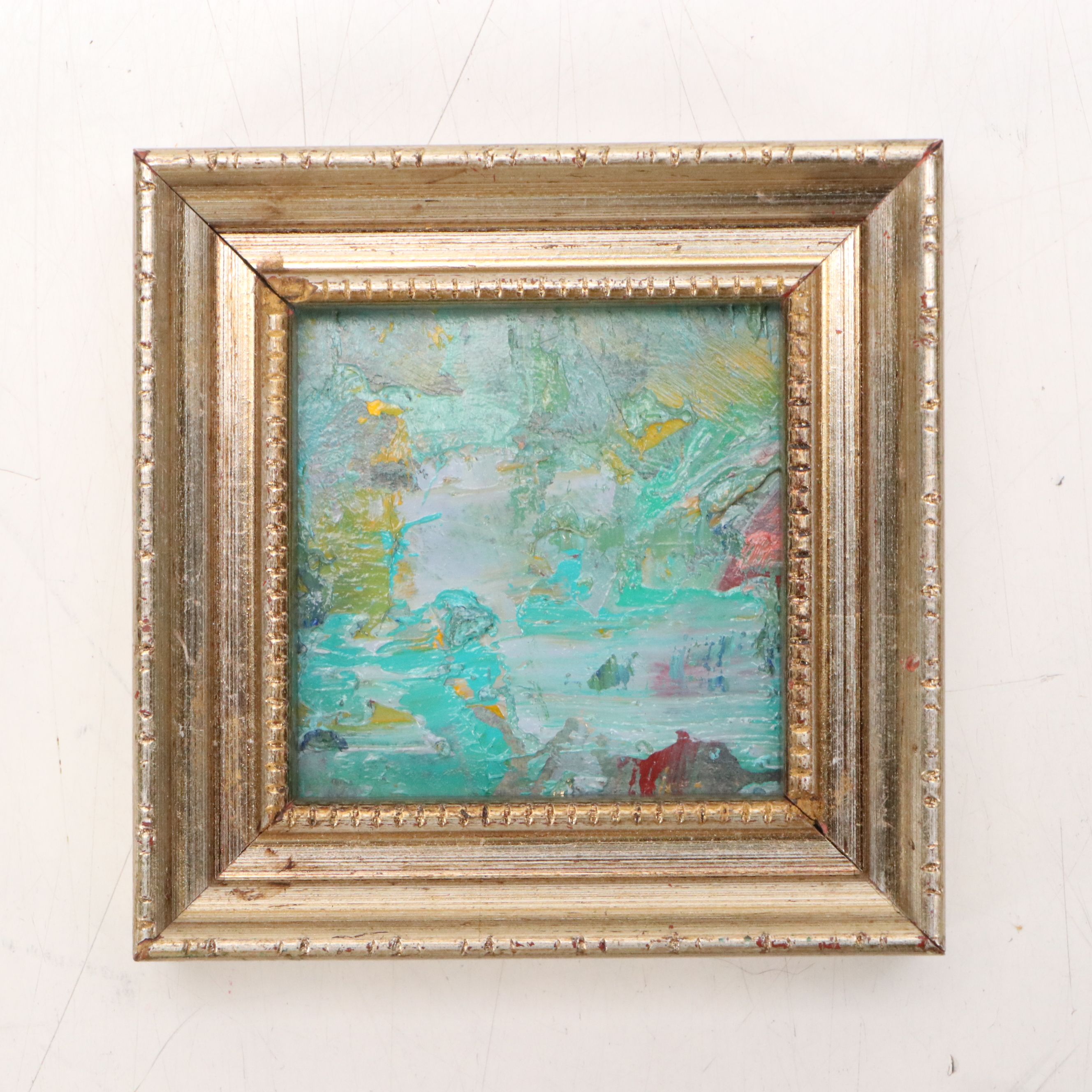 Rebecca Manns Miniature Colorful Abstract Oil and Acrylic Paintings, 2025