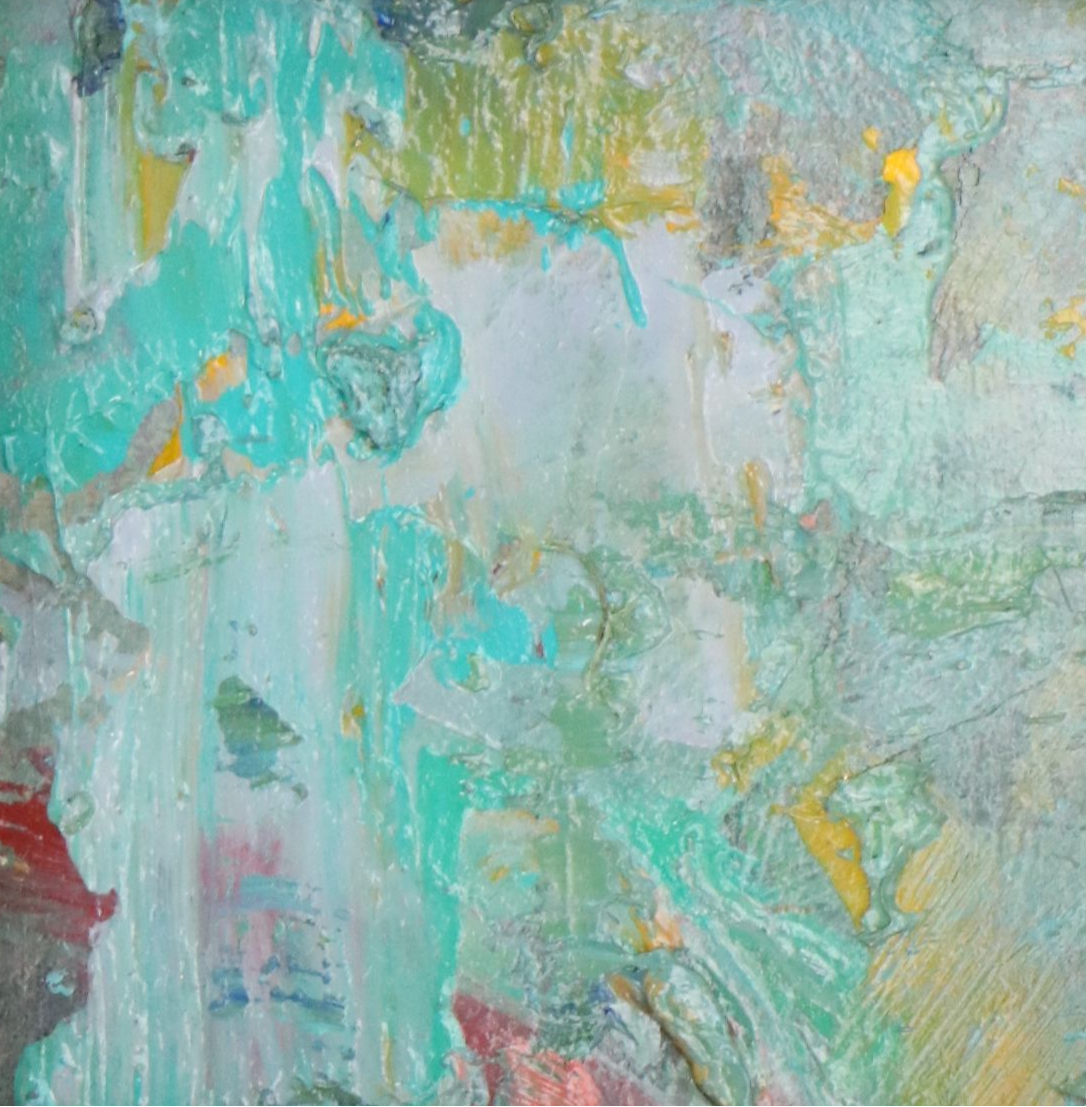 Rebecca Manns Miniature Colorful Abstract Oil and Acrylic Paintings, 2025