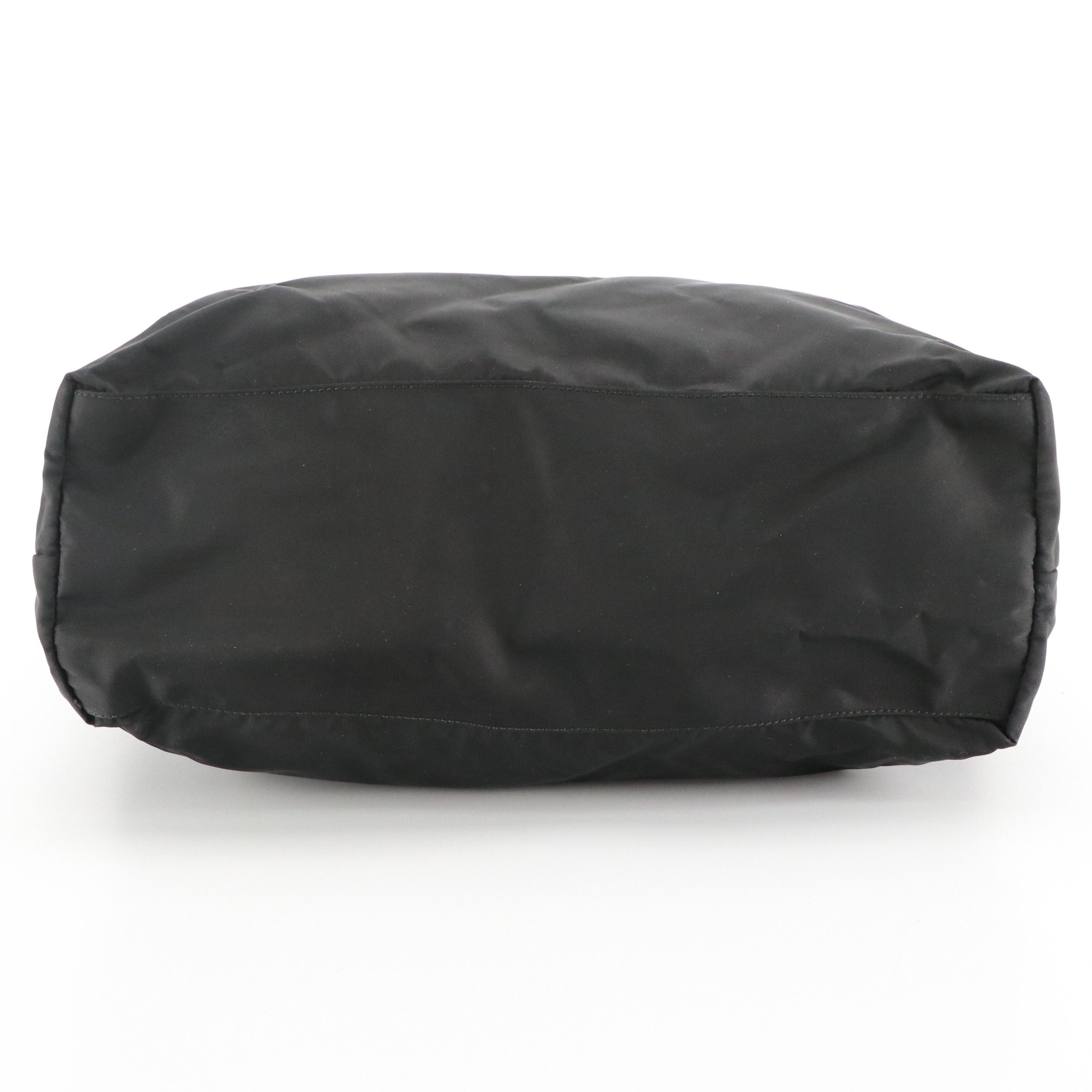 Prada Zip Tote Bag in Black Tessuto Nylon and Leather