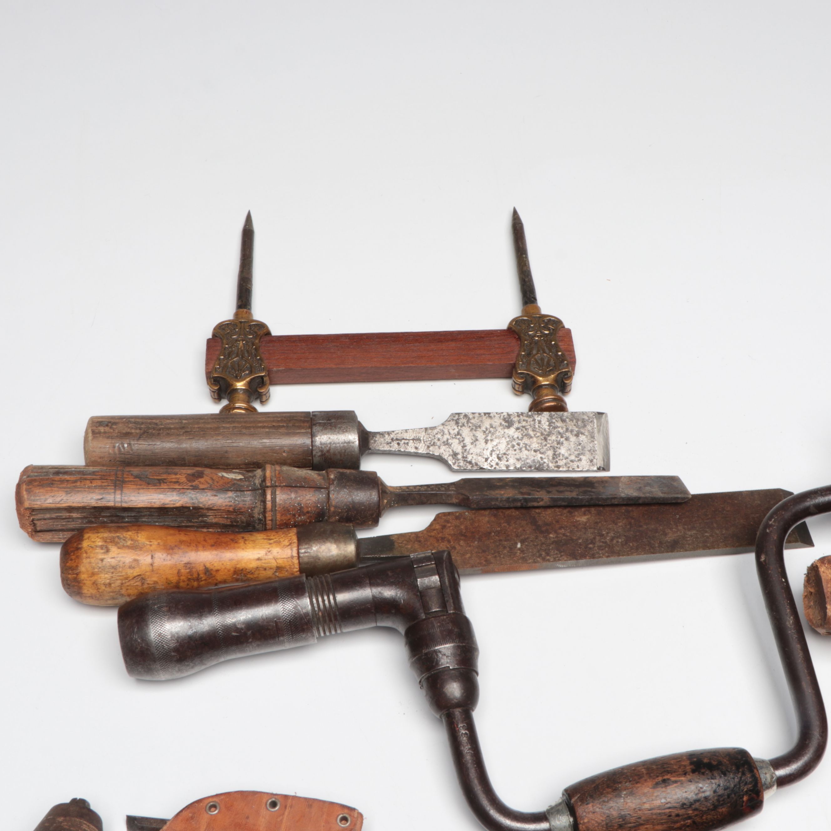 Axes, Hand Drills, Chisels and More Vintage and Antique Woodworking Hand Tools