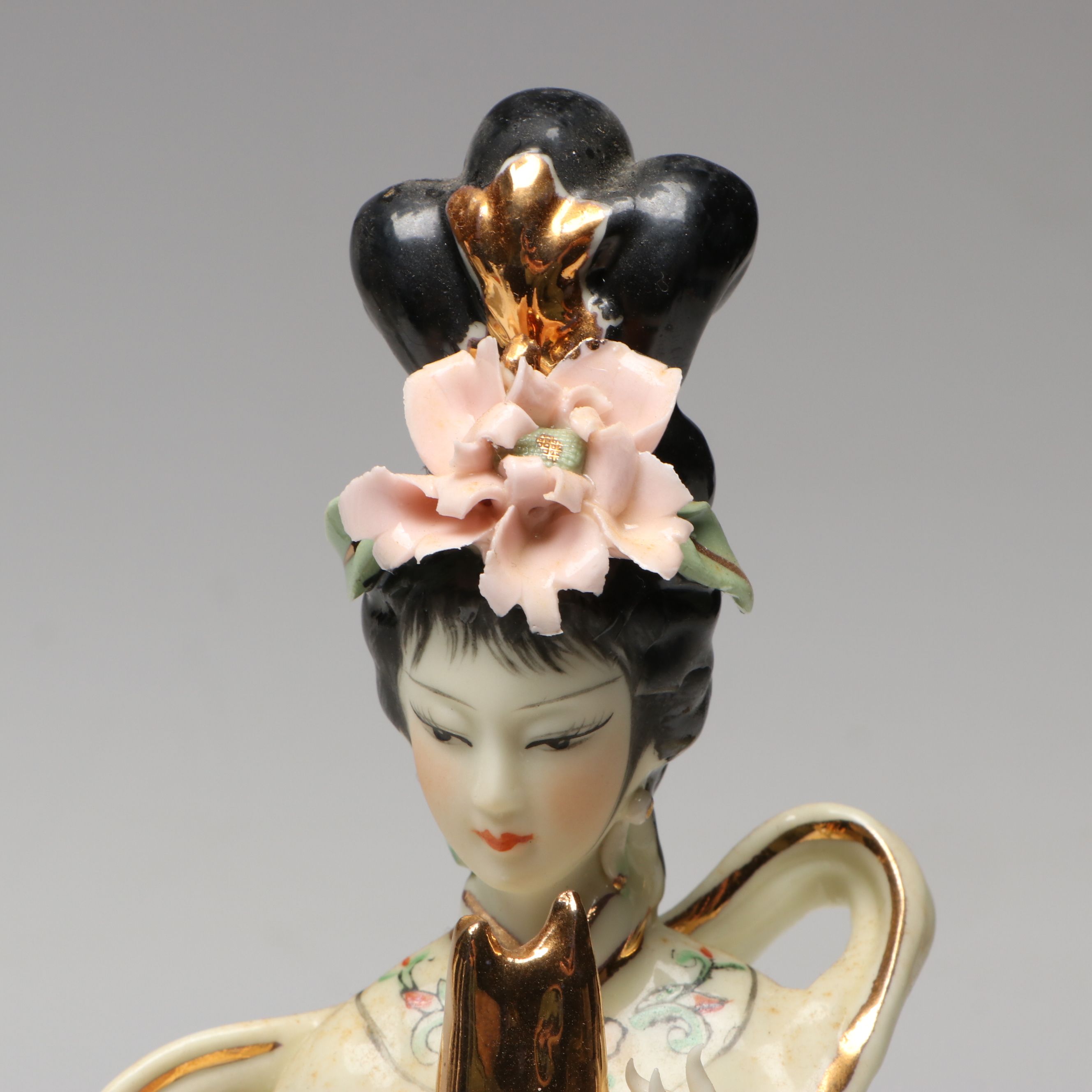 Japanese Hand-Painted Porcelain Figures, 20th Century