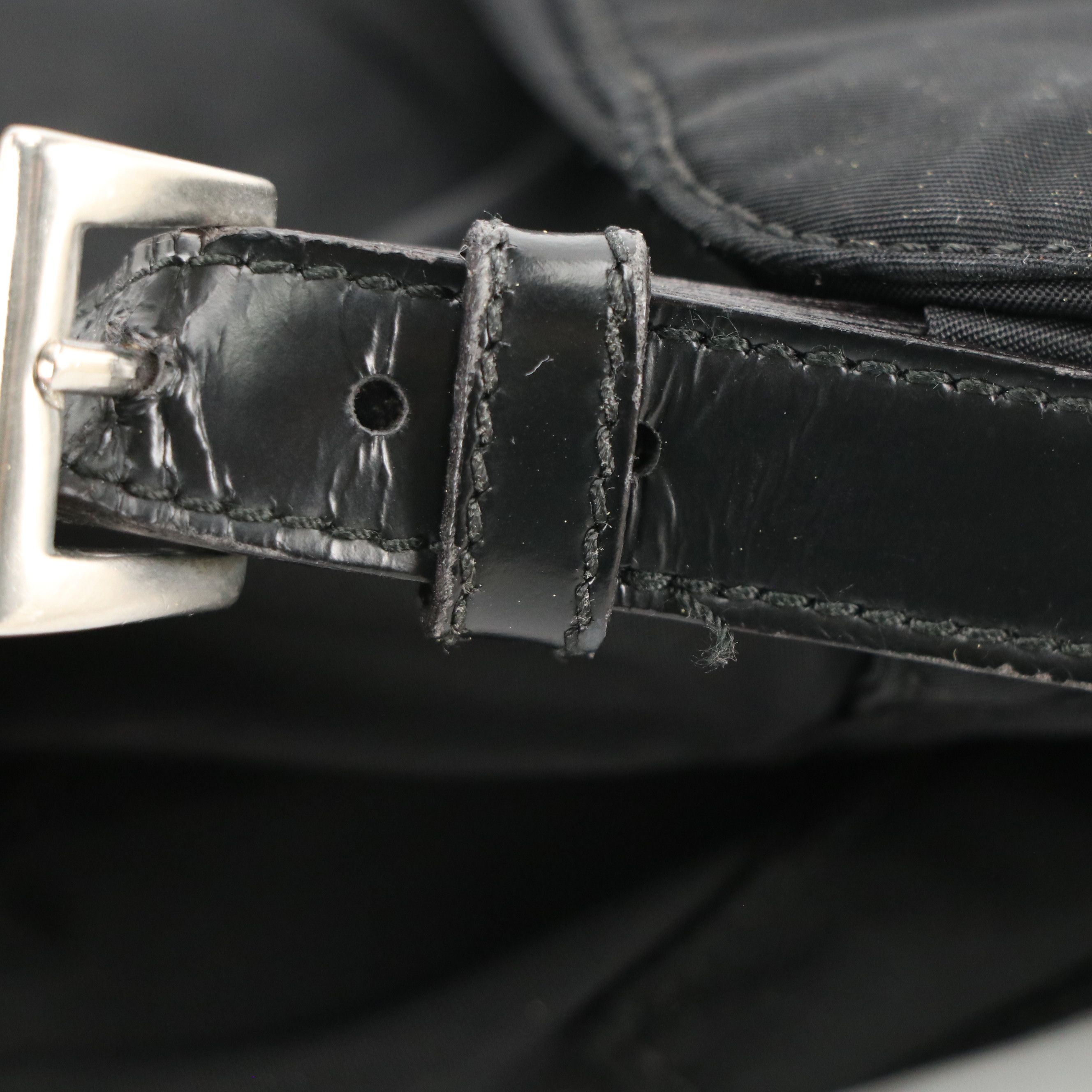 Prada Double Pocket Rucksack Backpack in Black Tessuto Nylon and Leather