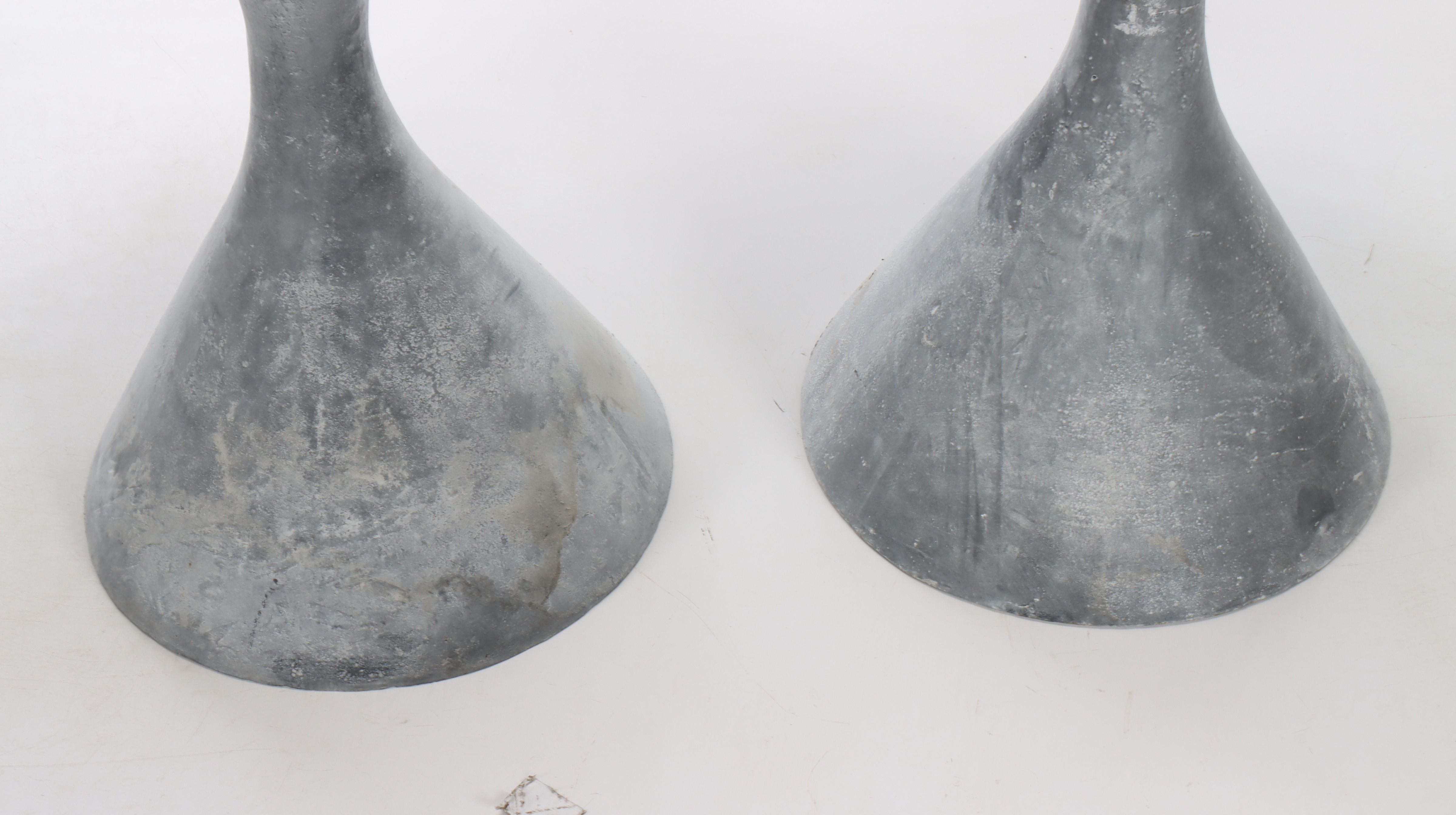 Contemporary Metal Hourglass-Shaped Planters