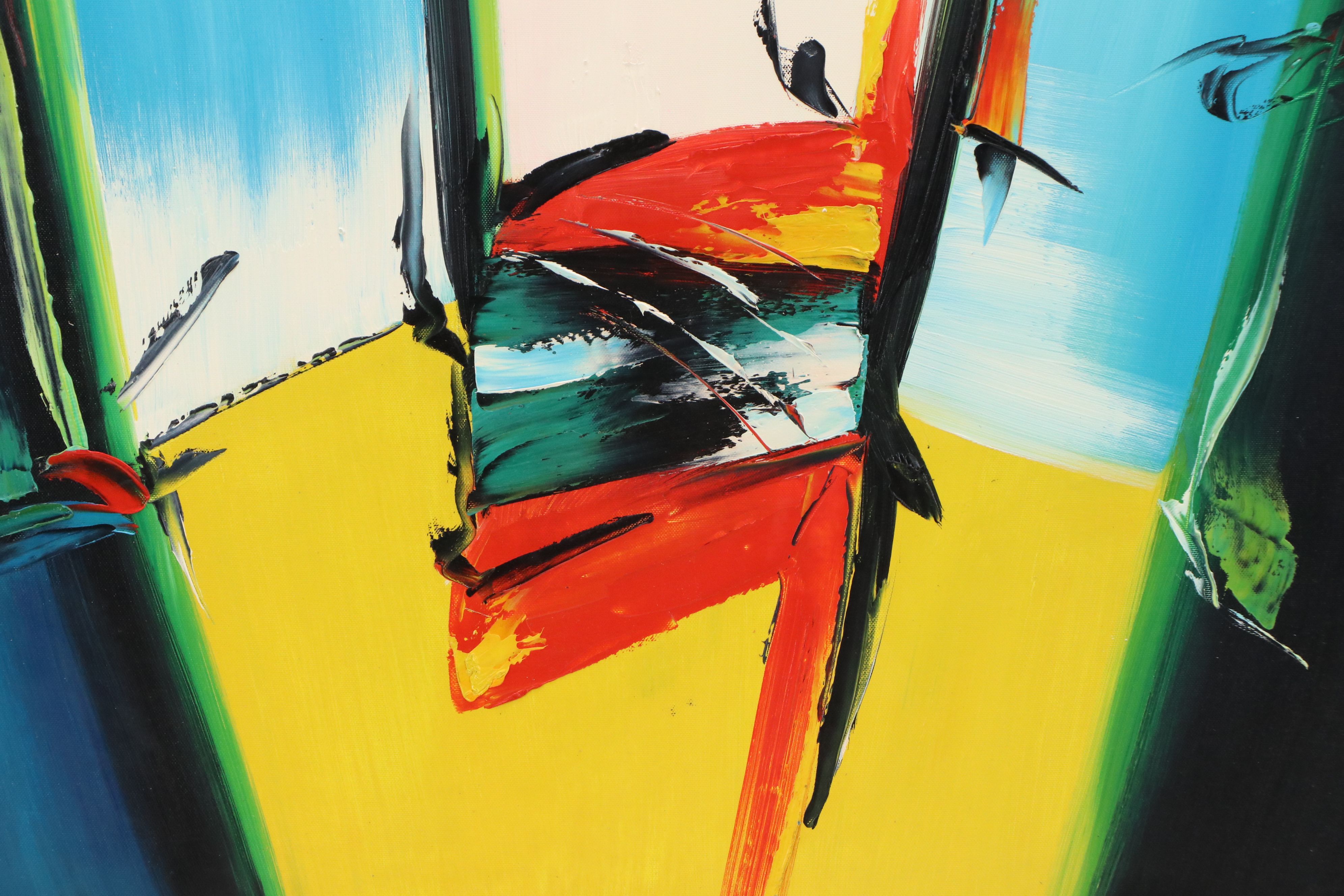 Abstract Acrylic Painting, Late 20th Century