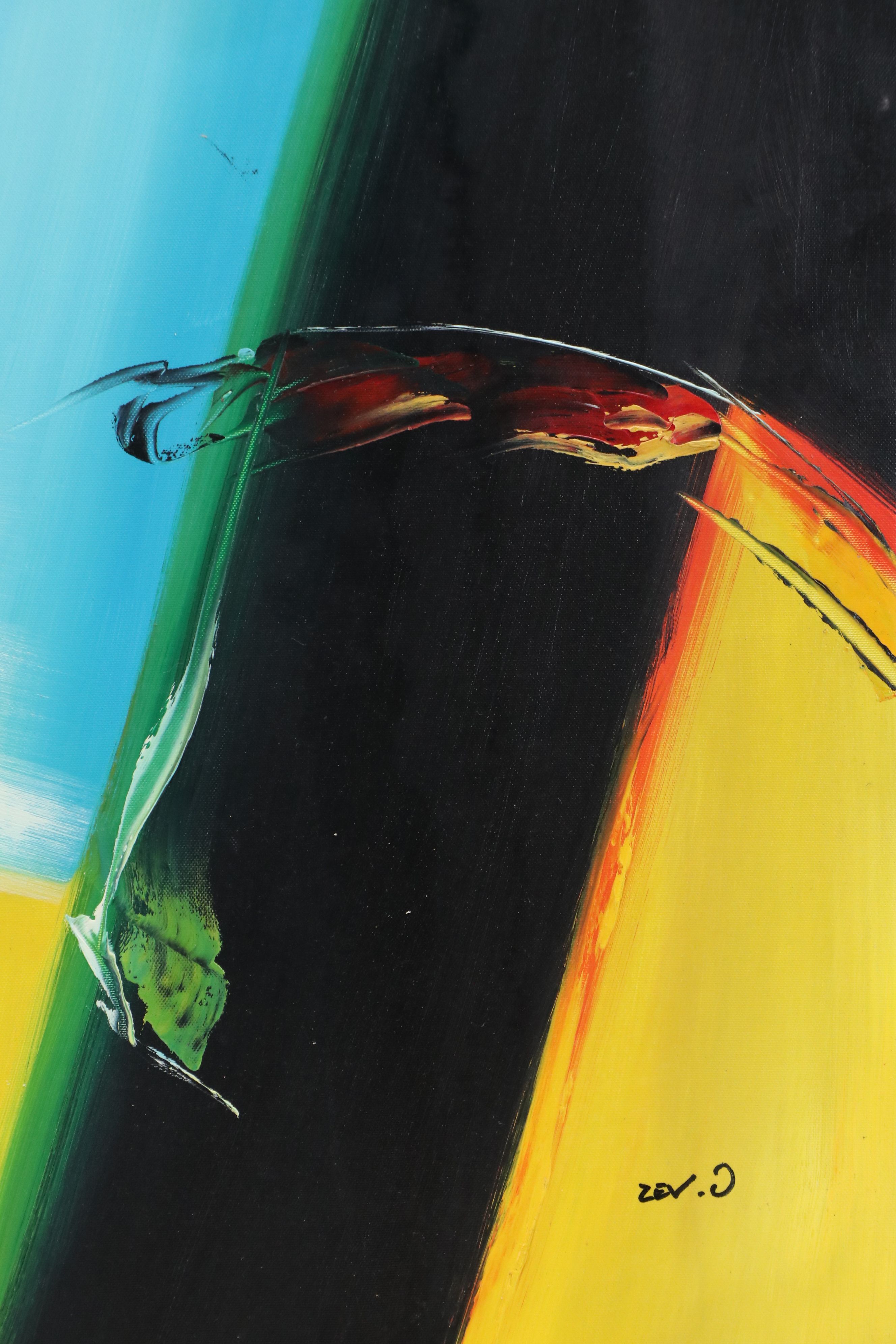 Abstract Acrylic Painting, Late 20th Century