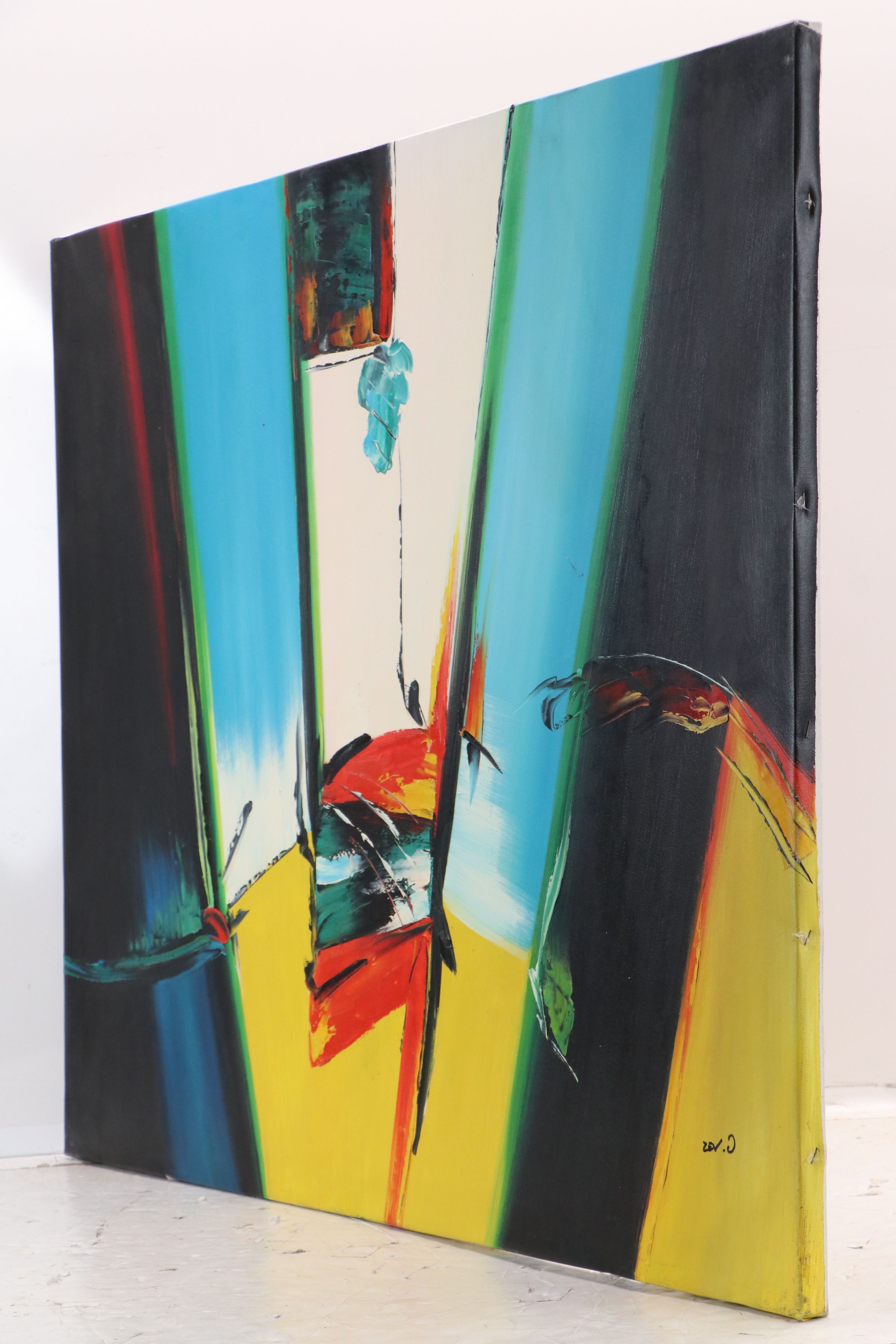 Abstract Acrylic Painting, Late 20th Century