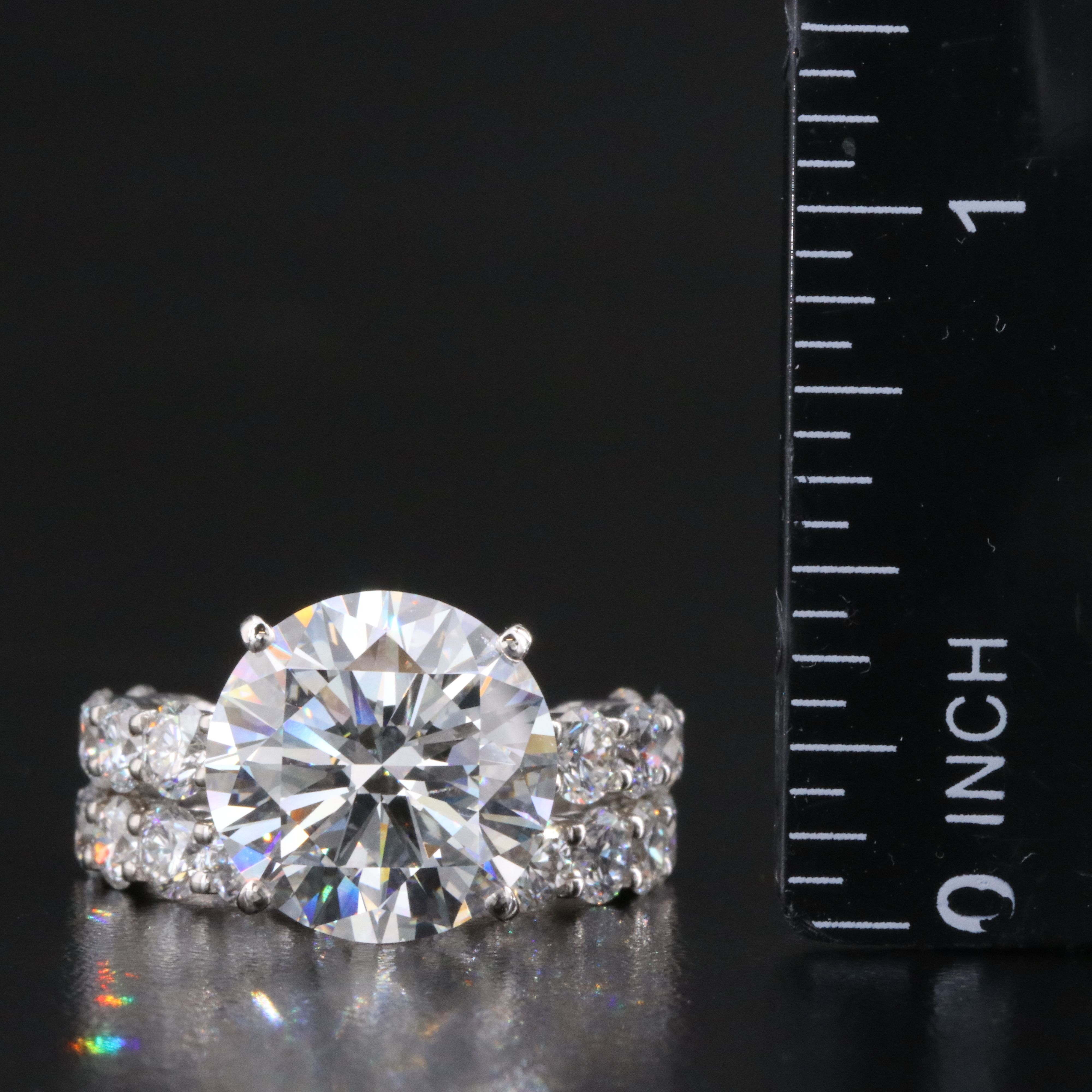 14K 11.40 CTW Lab Grown Diamond Ring Set with IGI Report