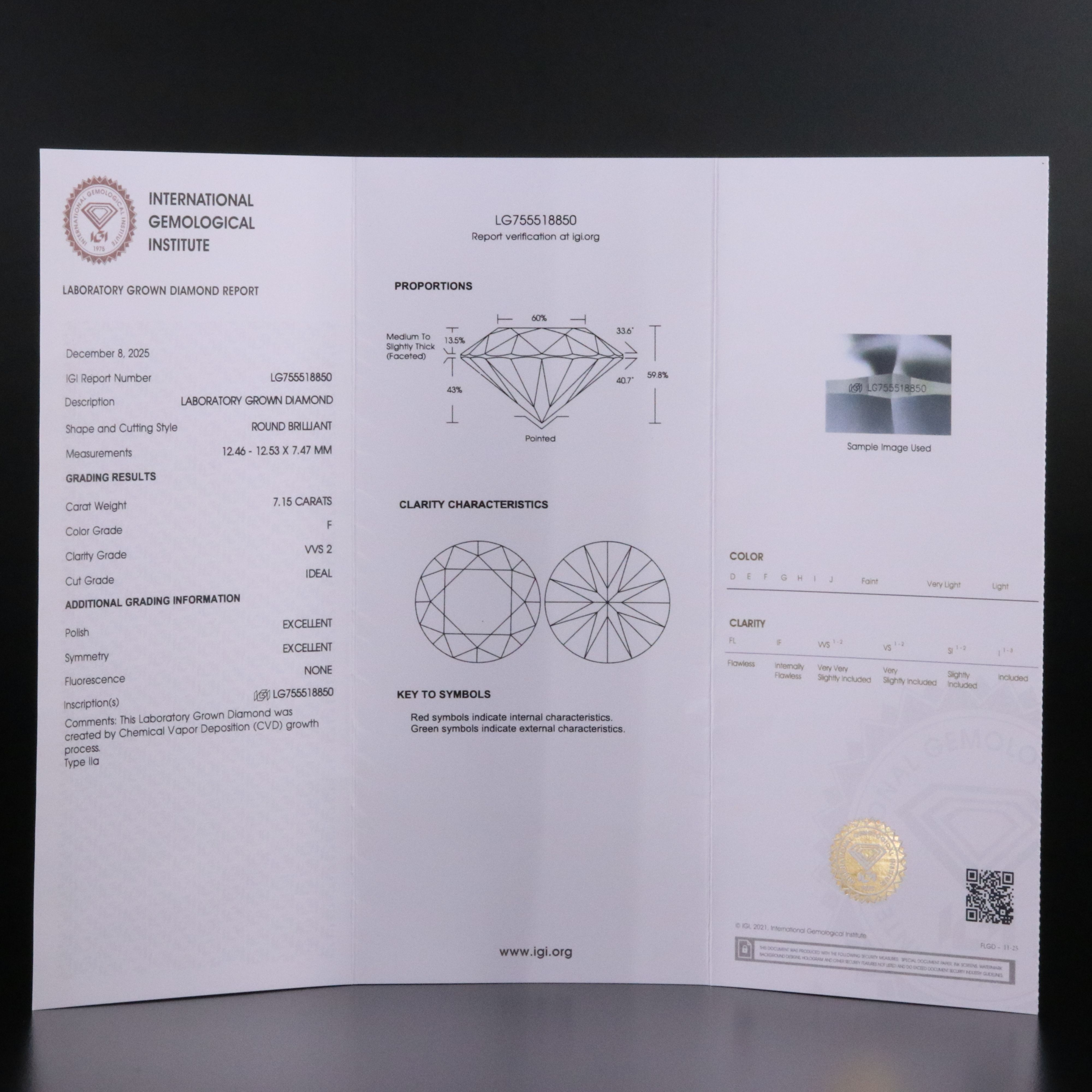 14K 11.40 CTW Lab Grown Diamond Ring Set with IGI Report