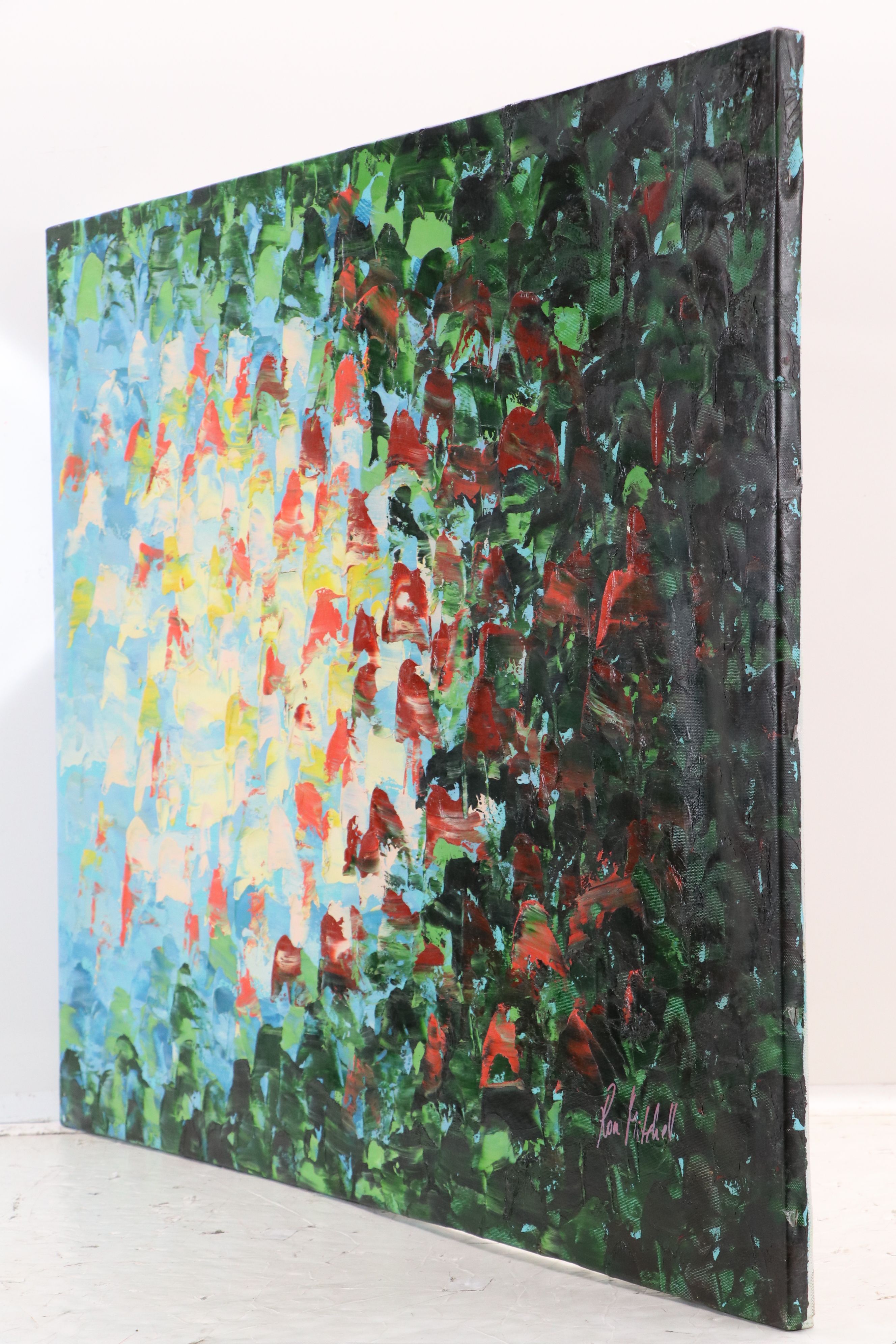 Ron Mitchell Acrylic Painting, Late 20th Century