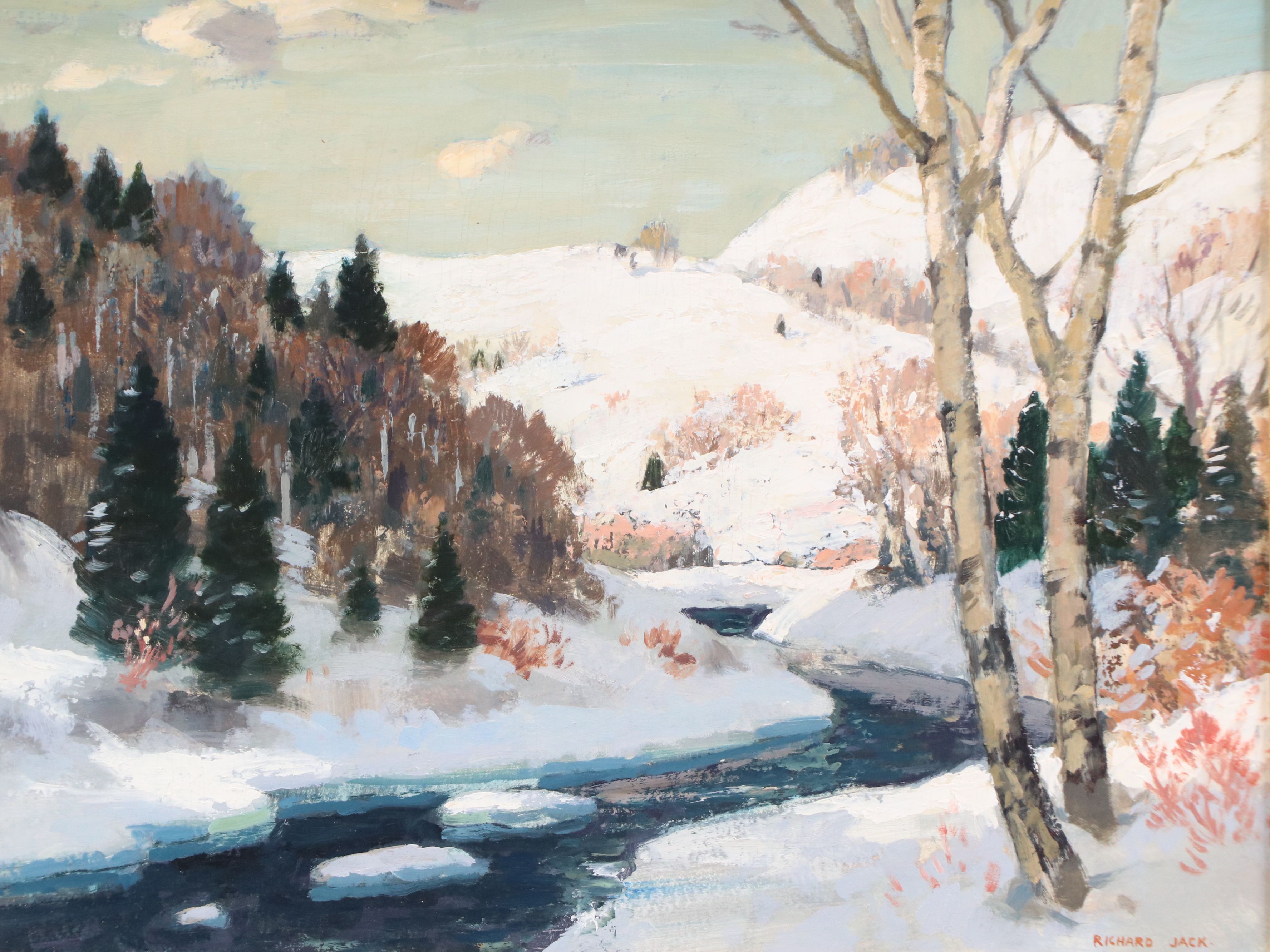 Richard Jack Oil Painting "Winter in the Laurentians, Quebec"