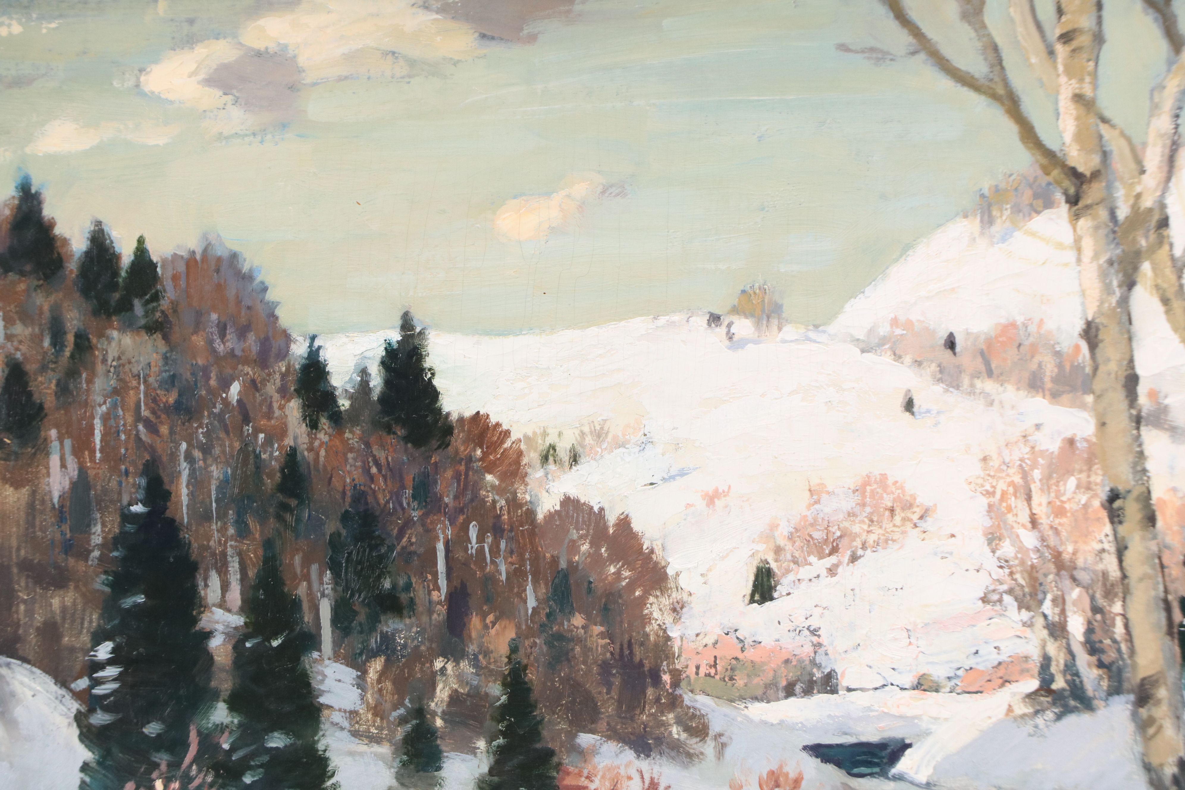 Richard Jack Oil Painting "Winter in the Laurentians, Quebec"