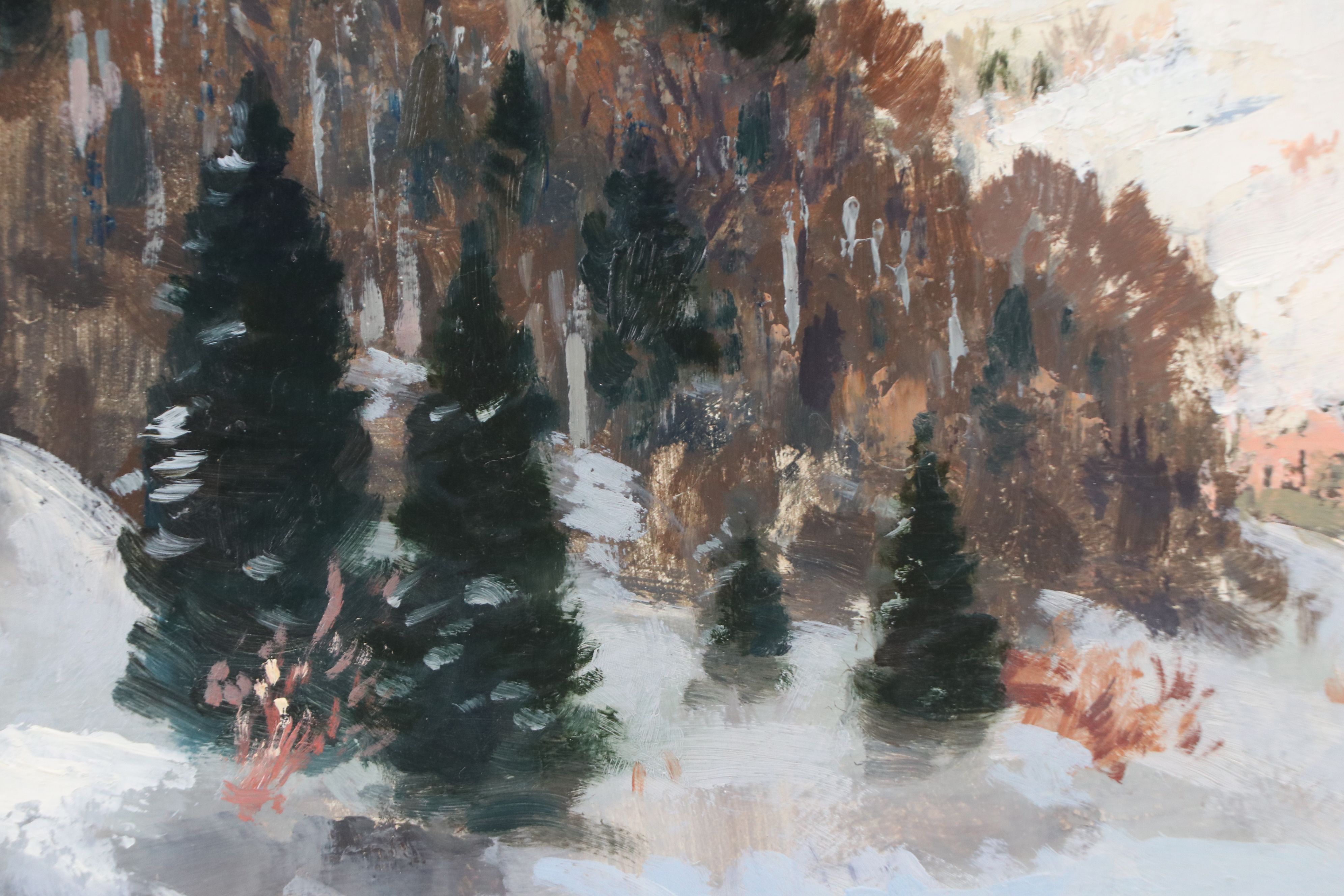 Richard Jack Oil Painting "Winter in the Laurentians, Quebec"
