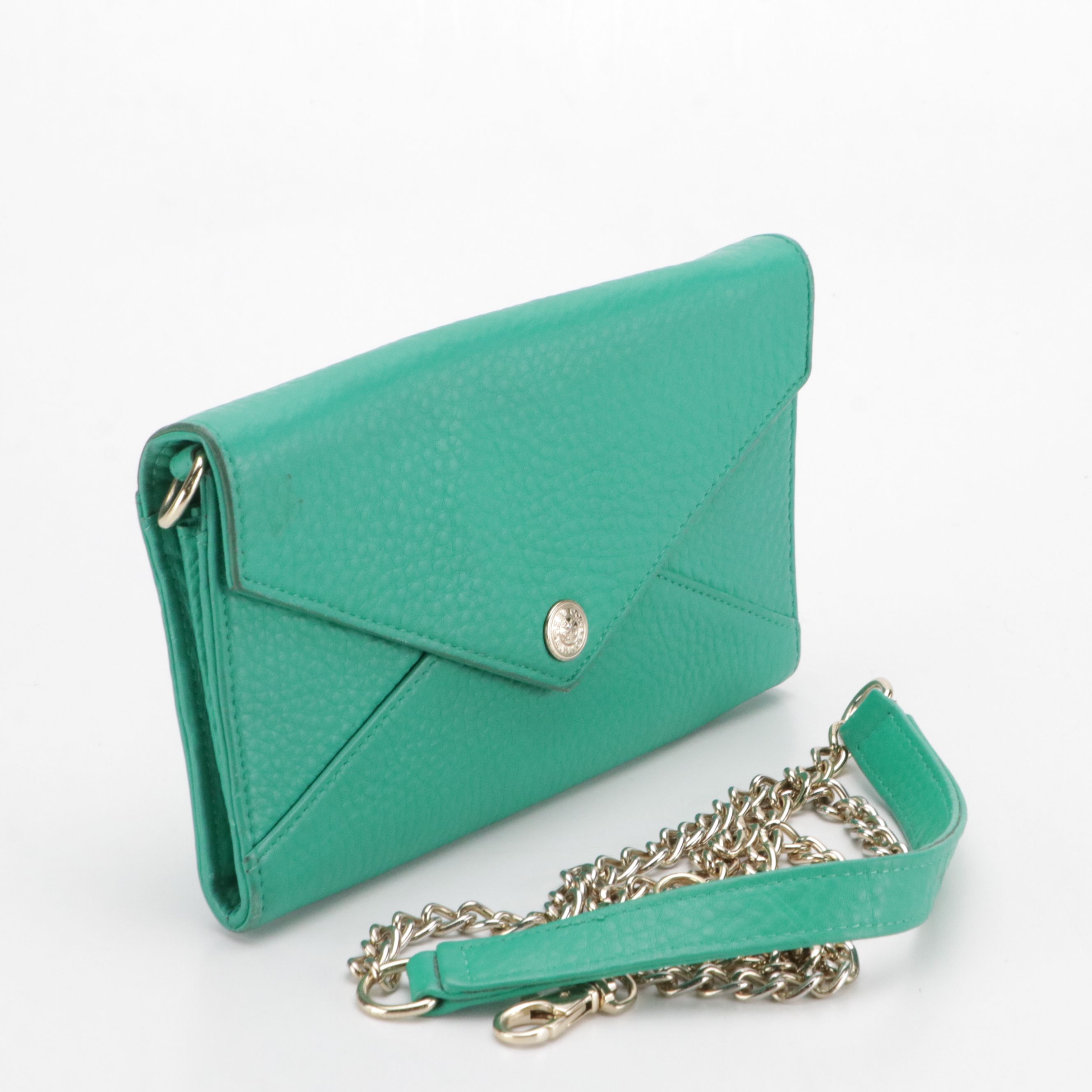 Rebecca Minkoff Green Leather Wallet on Chain, Black Belt Bag, Tory Burch Wallet