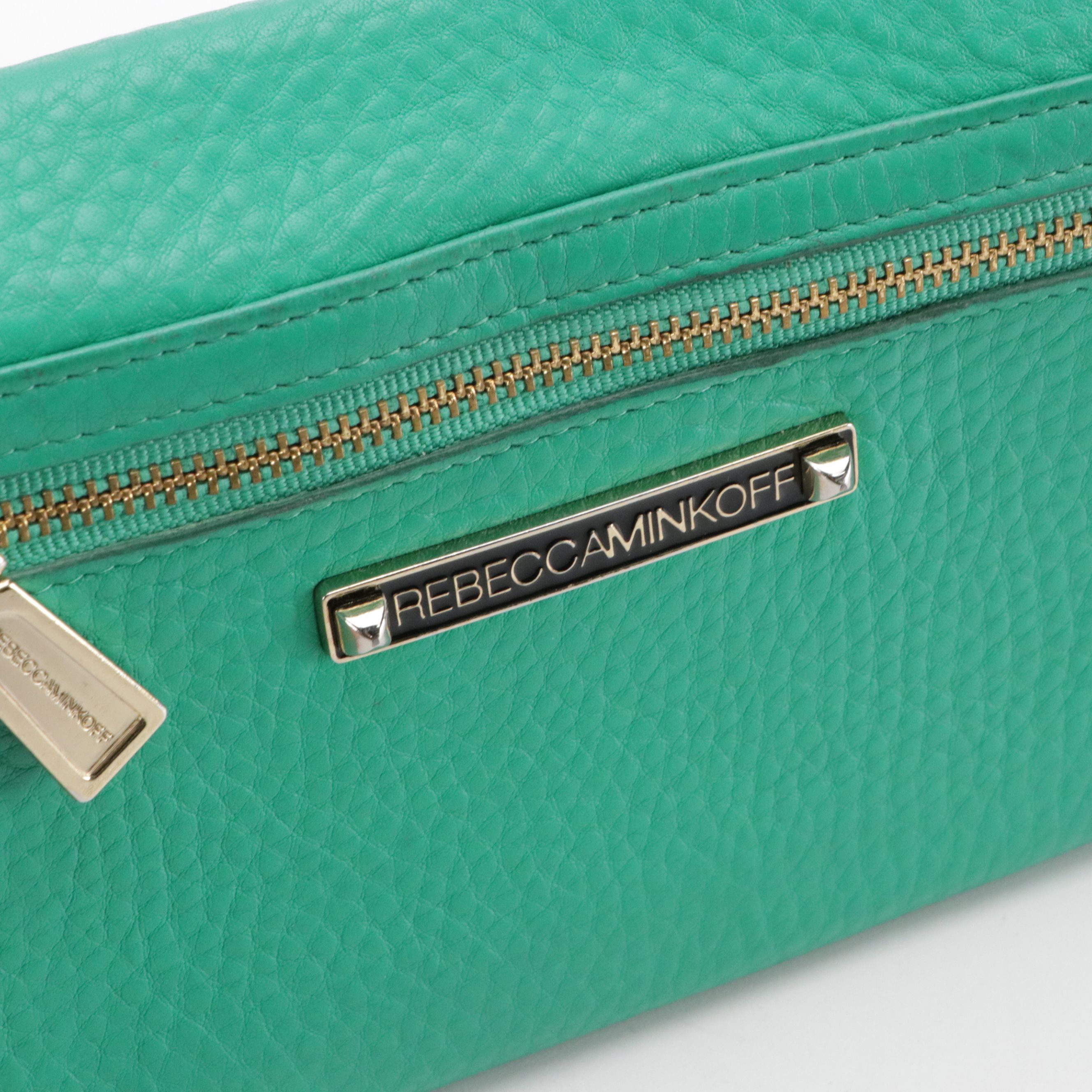 Rebecca Minkoff Green Leather Wallet on Chain, Black Belt Bag, Tory Burch Wallet